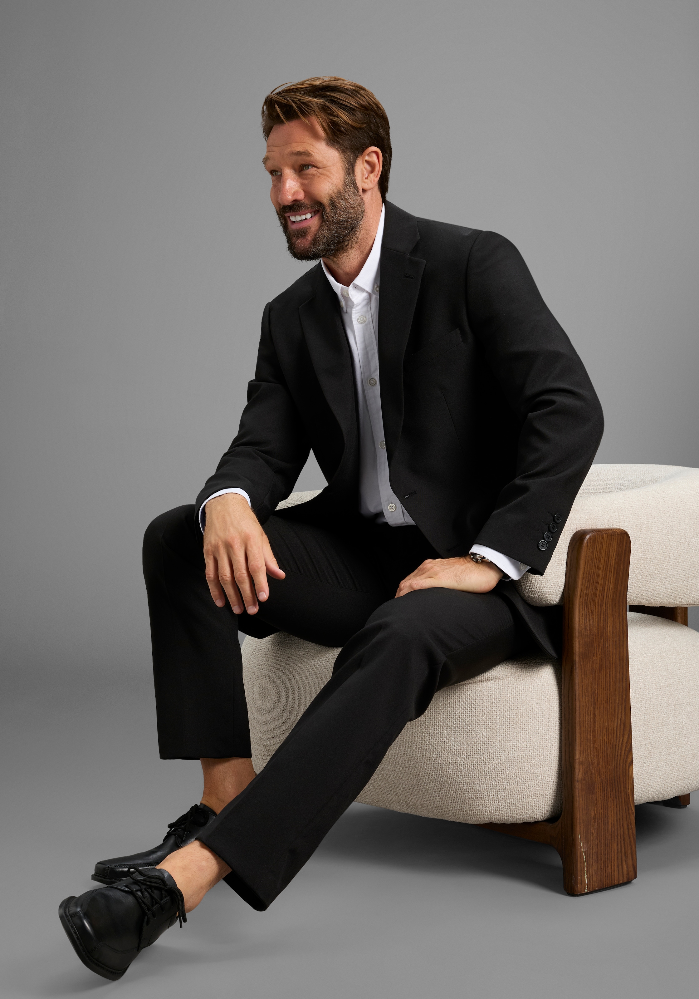 Man's World Anzughose »Baukastenhose«, knitterfreie Qualität