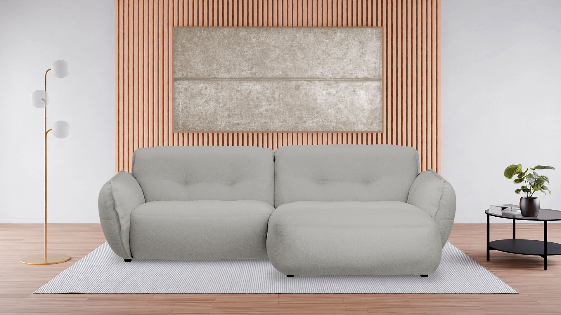 BETYPE Ecksofa »Be Fluffy Mega Sofa, bequem, viel Platz, Breite 289cm, L-Form« Softes Sitzgefühl, moderne Kedernaht, hochwertiger Bezug