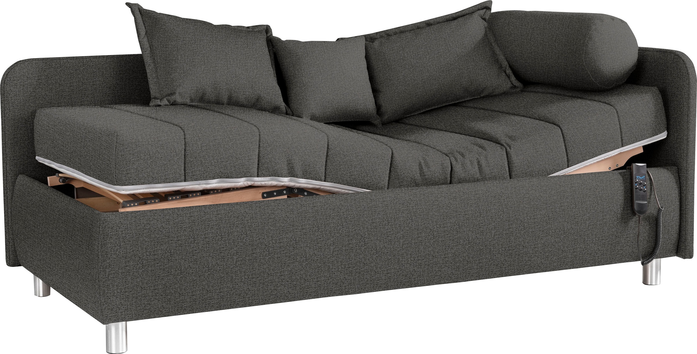 alina Schlafsofa »Kiana«, Liegefläche 90/200 cm oder 100/200 cm, Bettkasten, Zierkissen-Set