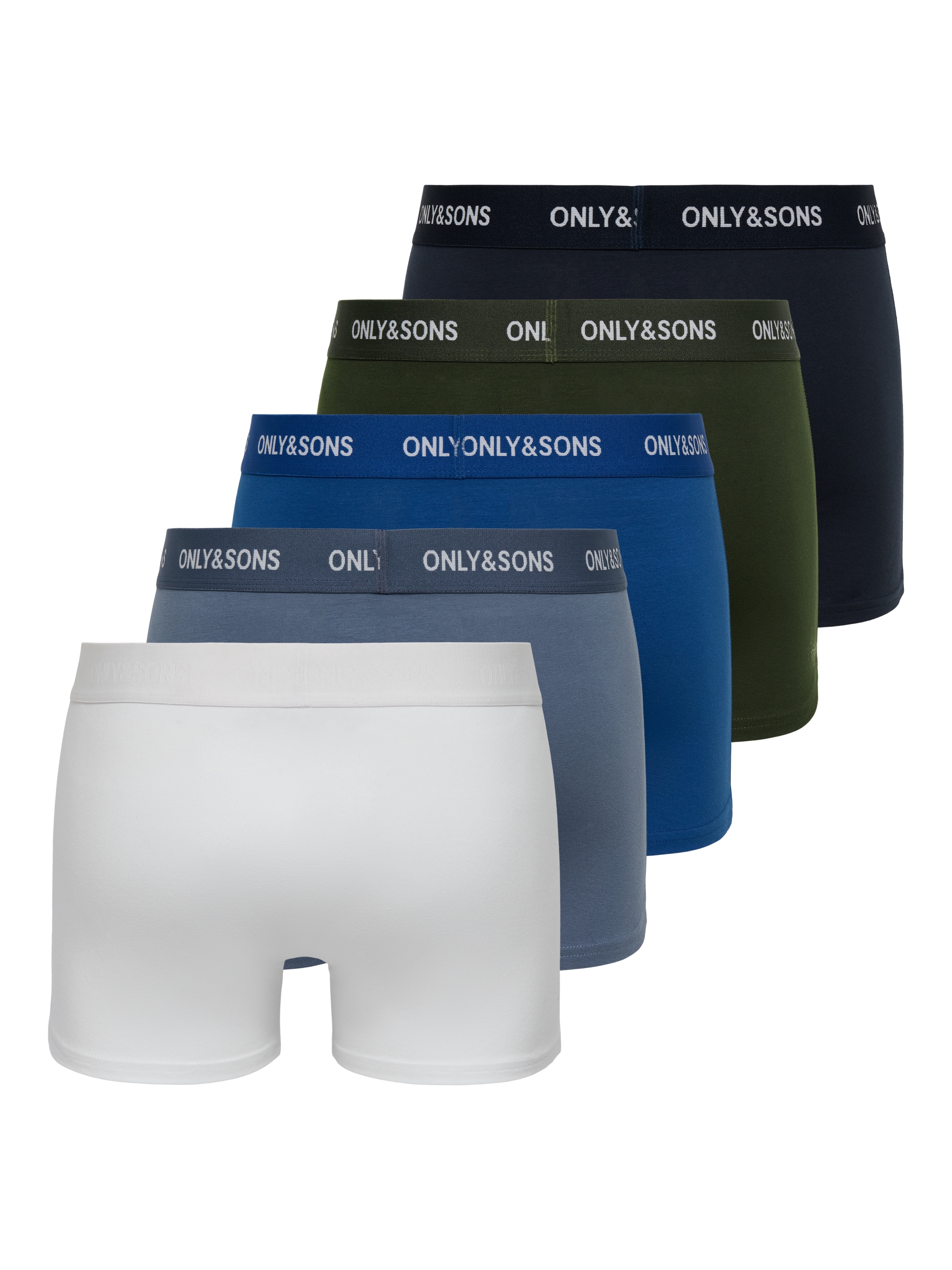 ONLY & SONS Boxershorts »ONSTREY SOLID BOXER 5PACK OTL« Packung, 5 Stk.