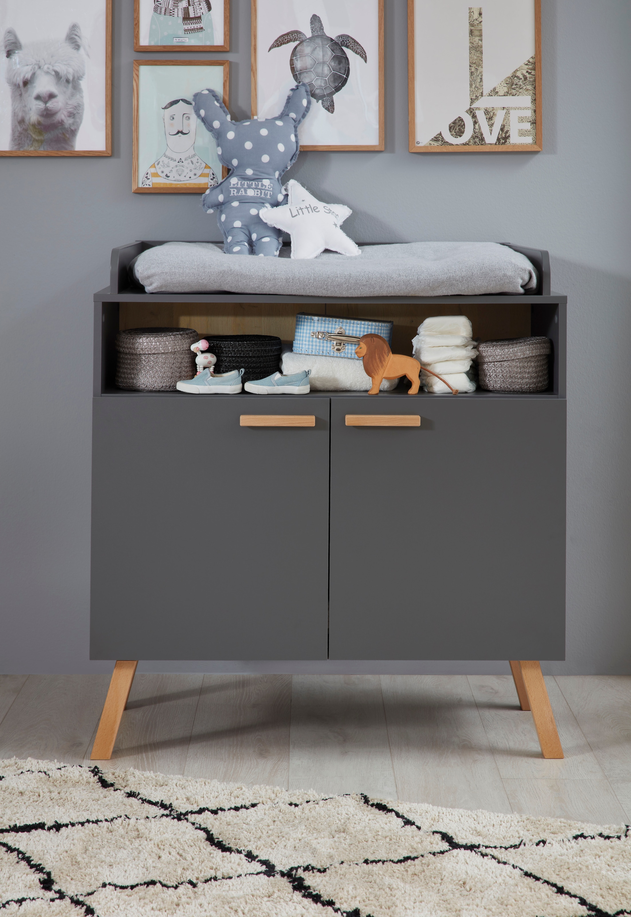 trendteam Wickelkommode »Mats« bis 15 kg 96 cm