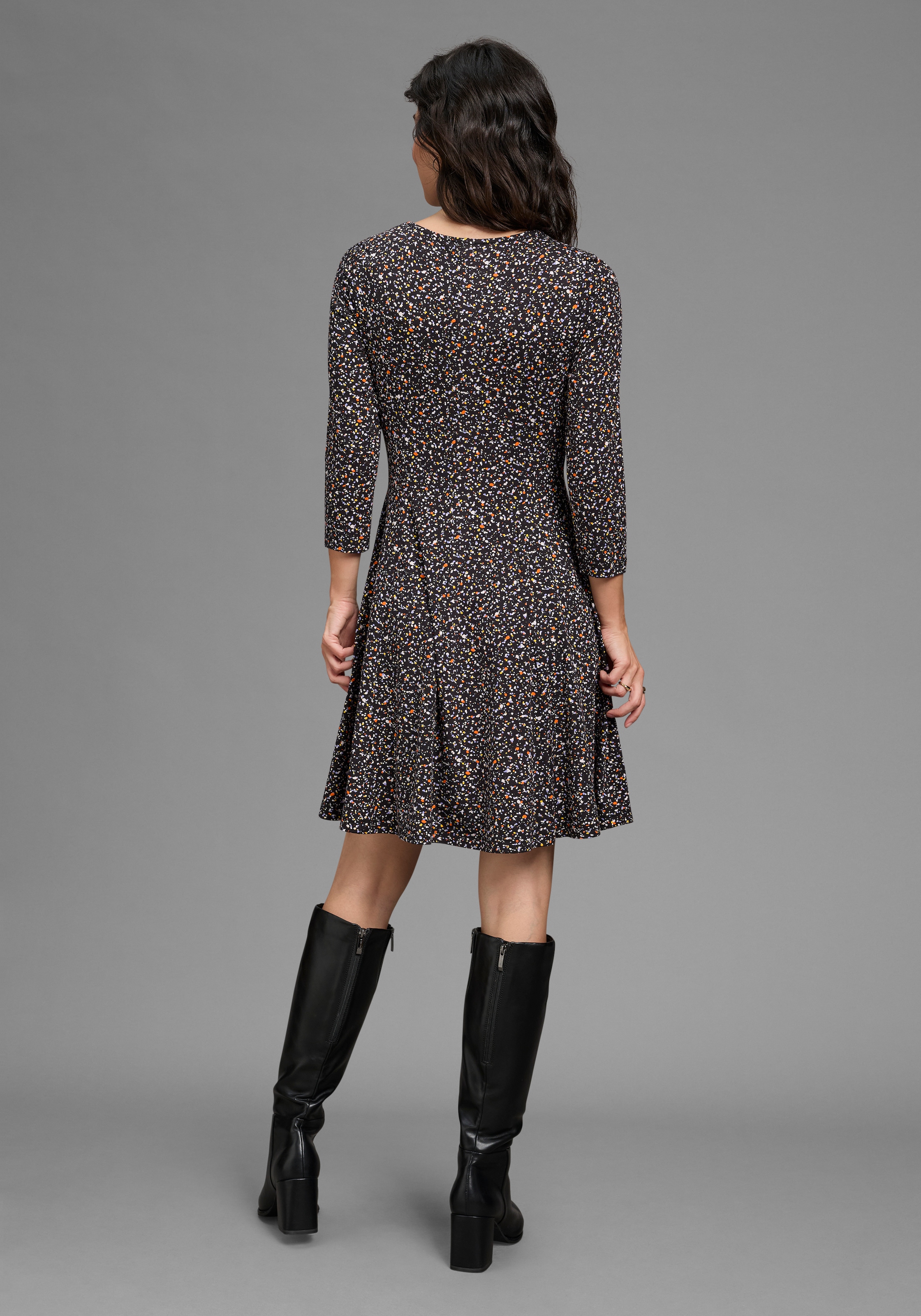 Laura Scott Jerseykleid sportlich-feminines Kleid,  knielang,  mit floralem Allovermuster