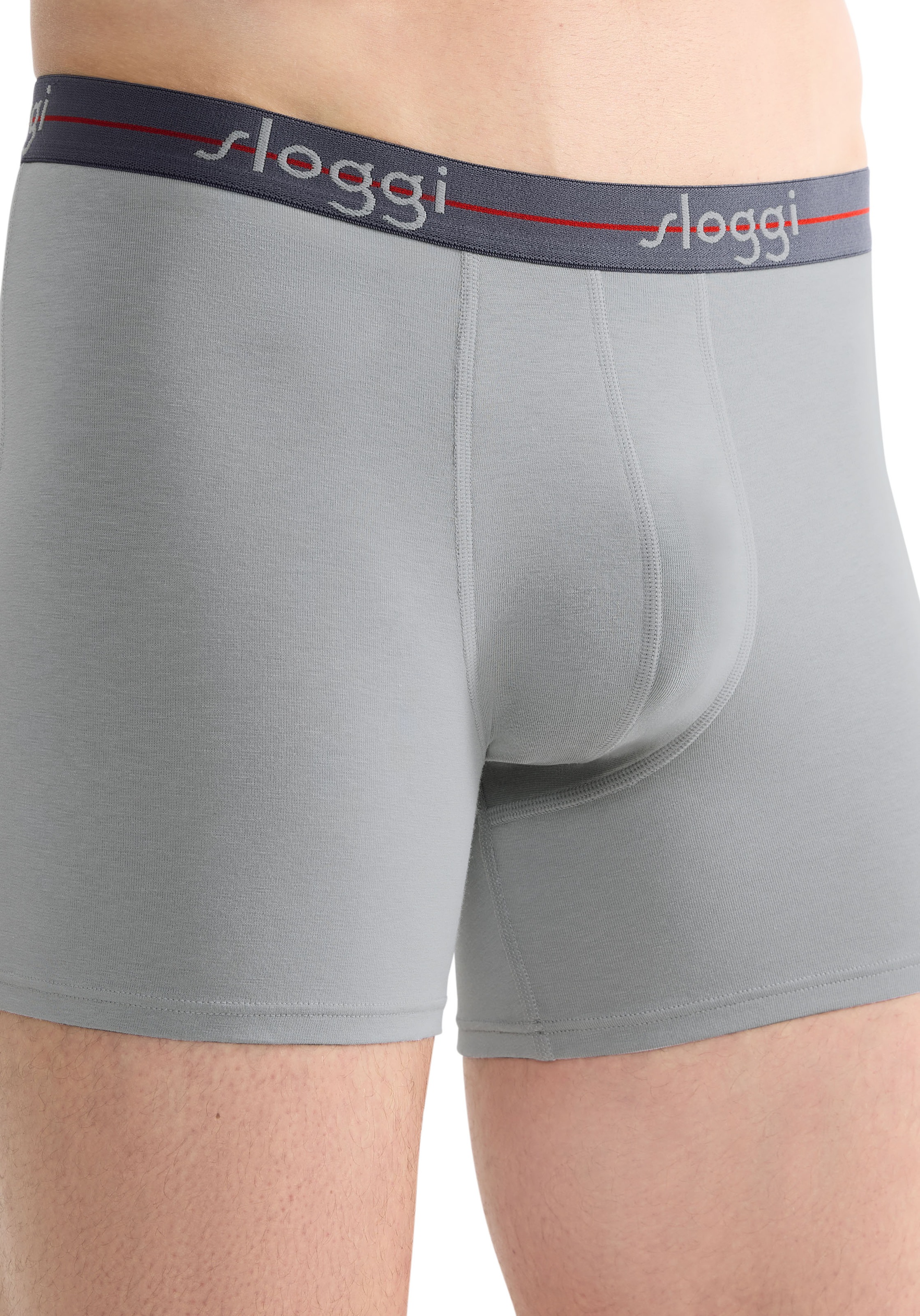 sloggi Boxershorts »Men Start«, (2er Pack), elastischer Bund mit Logo, ohne Eingriff
