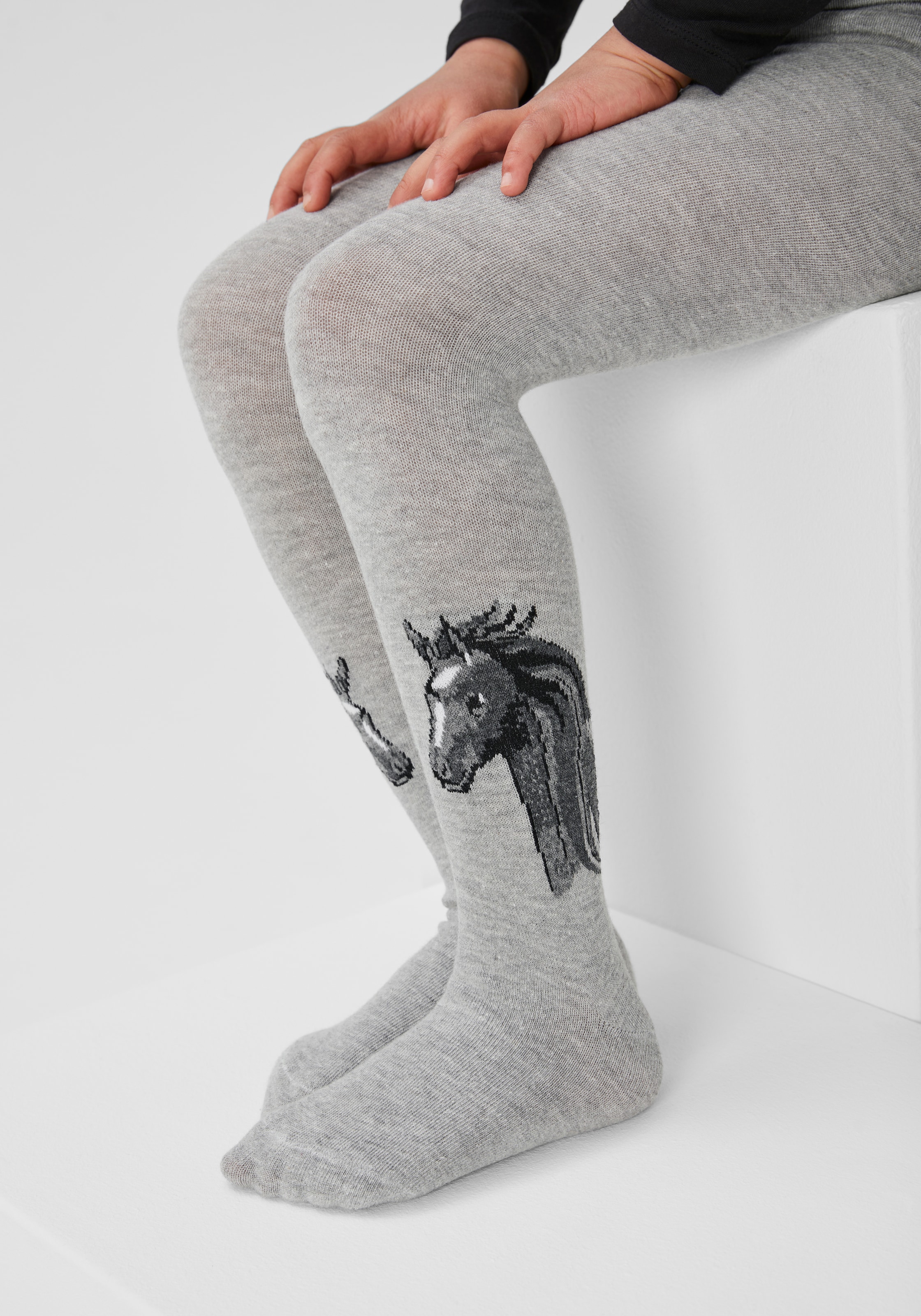 H.I.S Strickstrumpfhose, (Packung, 3 St.), mit Pferde Motiven