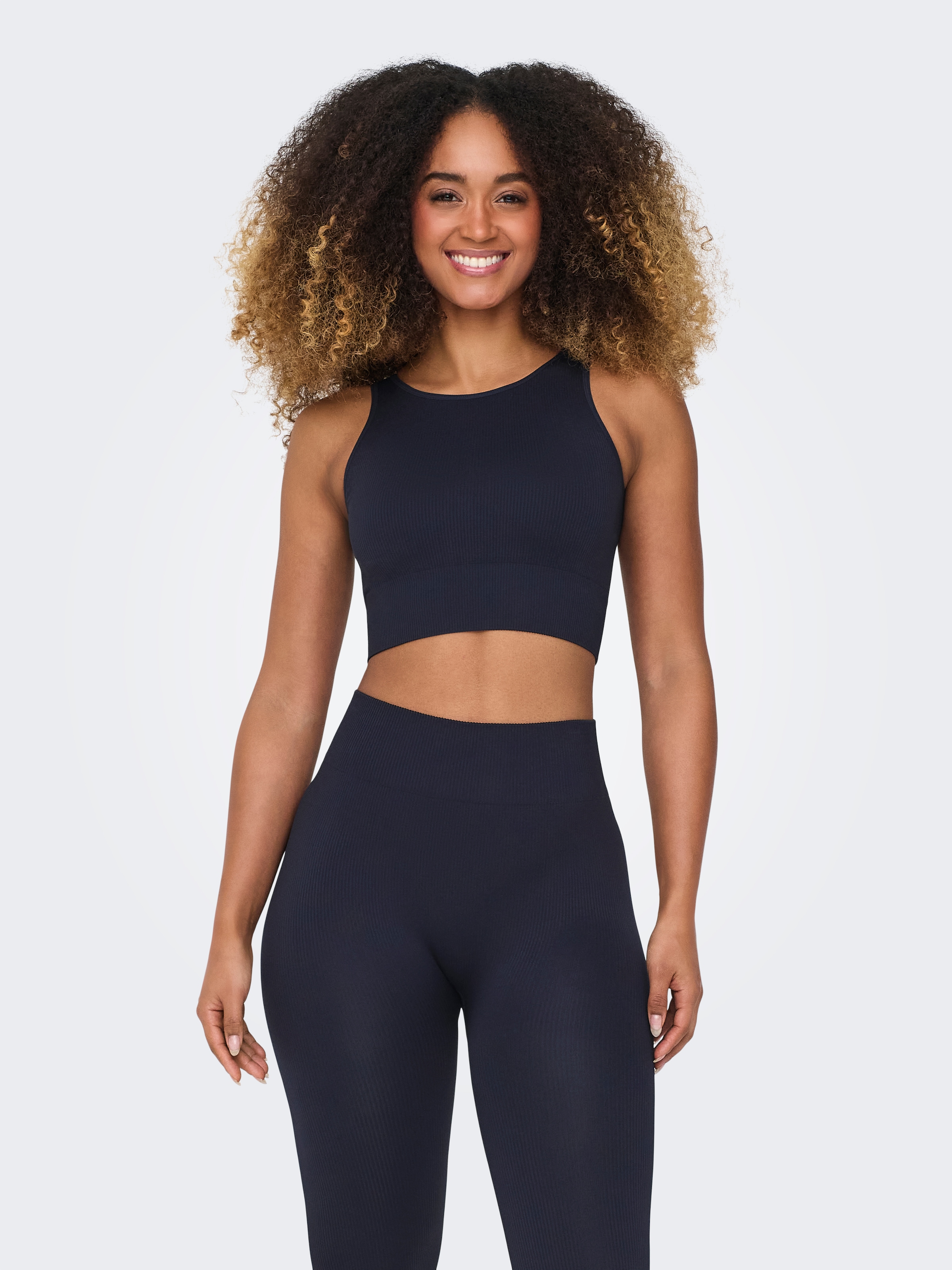 ONLY Play Trainingstop »ONPJAIA LIFE«, Cropped Fit, in feiner Rippstruktur
