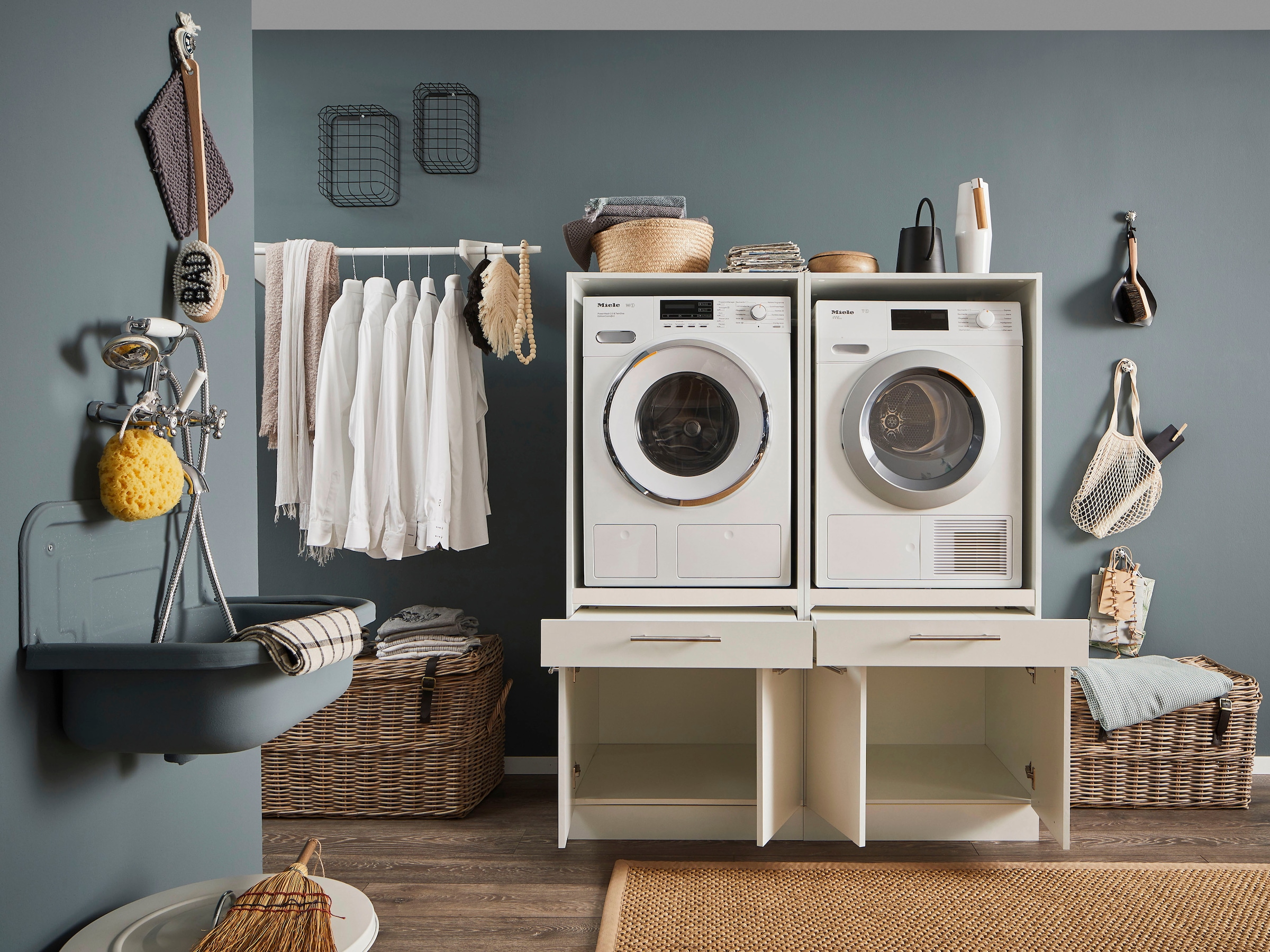 Laundreezy Mehrzweckschrank-Set »LAUNDREEZY LDSK2«, Breite 135 cm