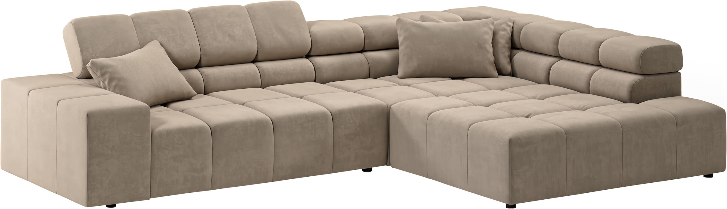 INOSIGN Ecksofa »Ancona incl. Kopfteilverstellung, OTTOs Choice, Breite 319cm, L-Form«, wahlweise motorische Sitztiefenverstellung, auch in Cord + Easy Care