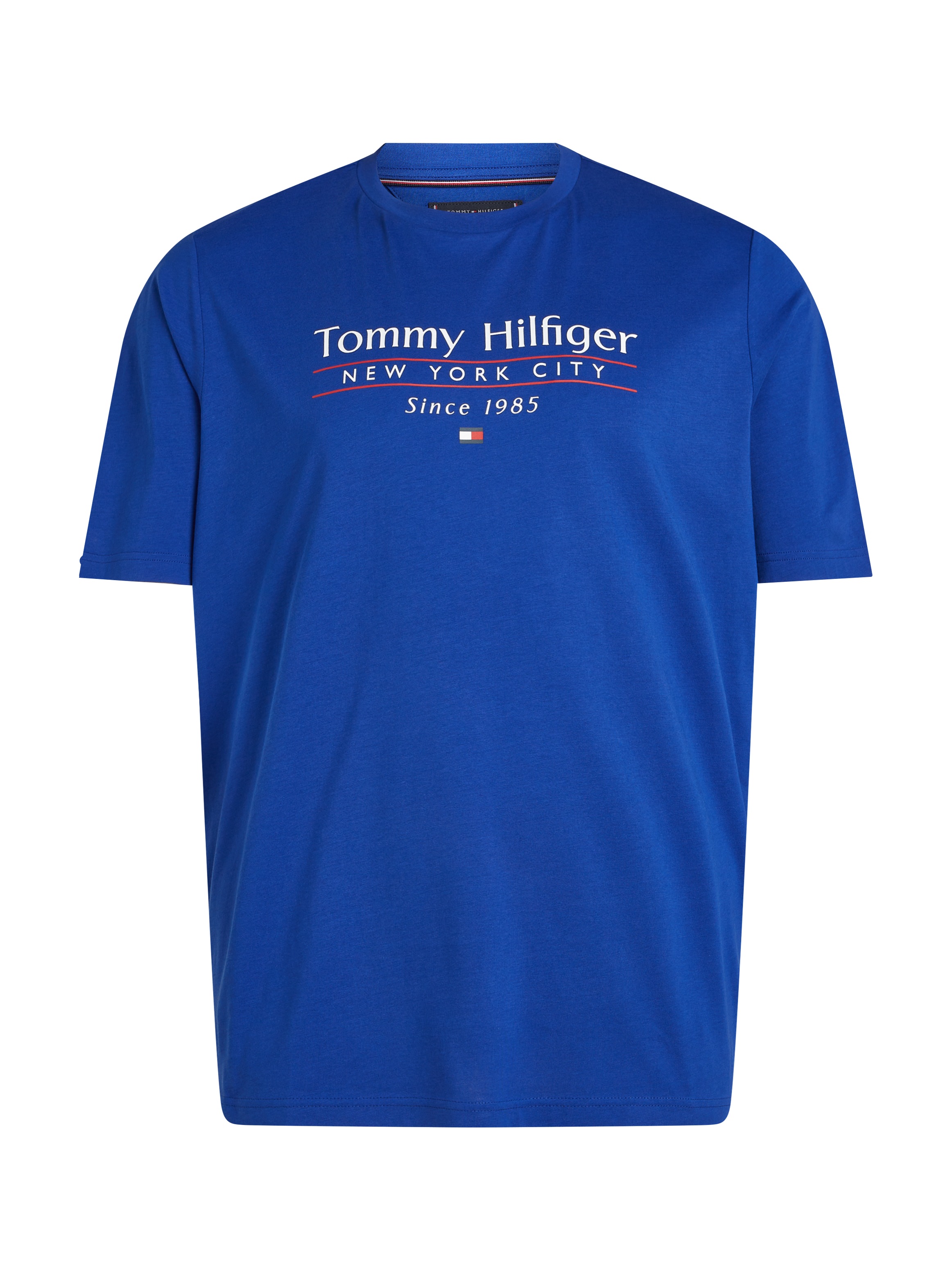 Tommy Hilfiger Big & Tall T-Shirt »BT-HILFIGER CENTER STACK TEE-B«, Große Größen, mit mehrfarbigen Print