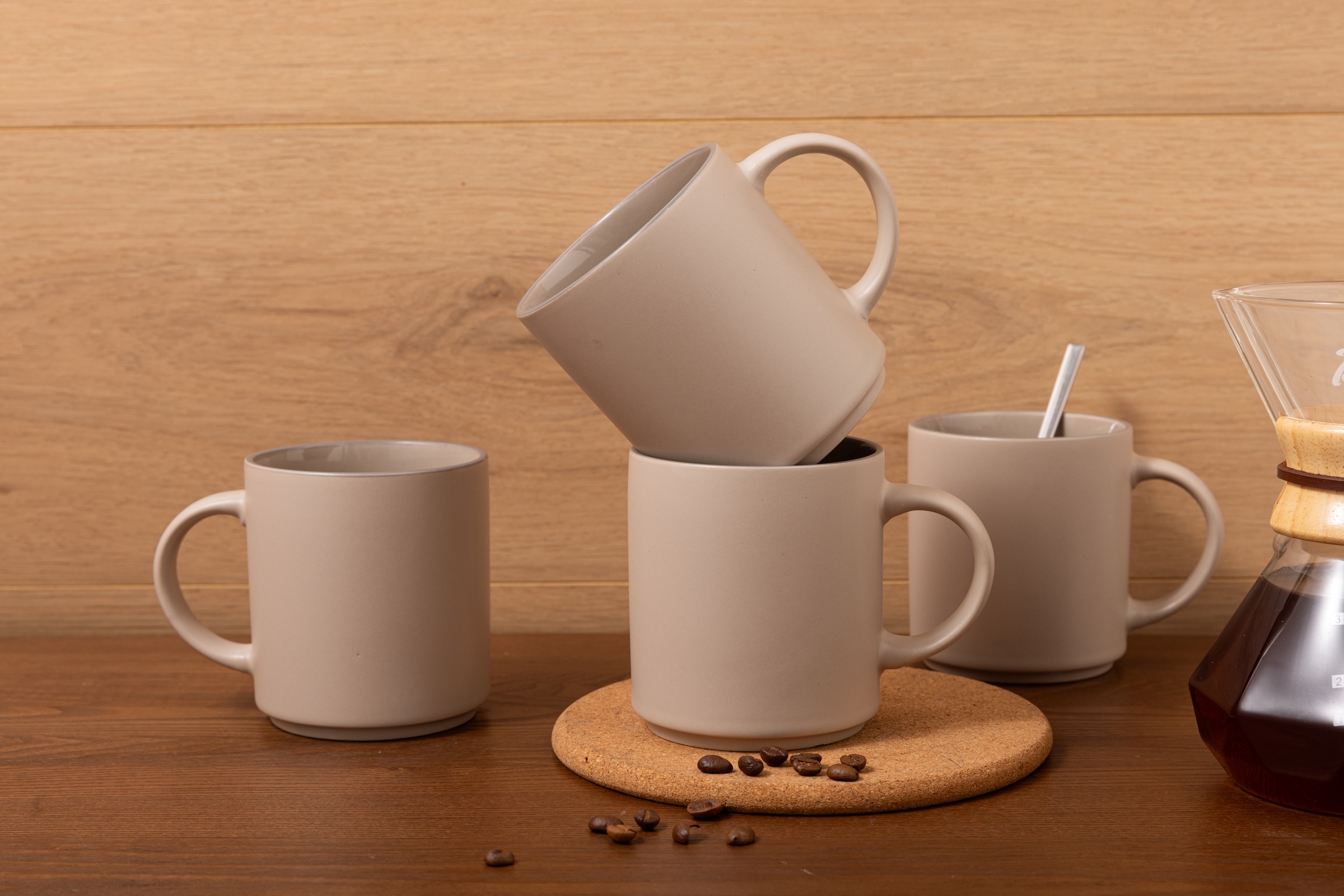 OTTO home Becher »Kaffeebecher Ylvii, 6er Set« spülmaschinenfest und mikrowellengeeignet, 350 ml