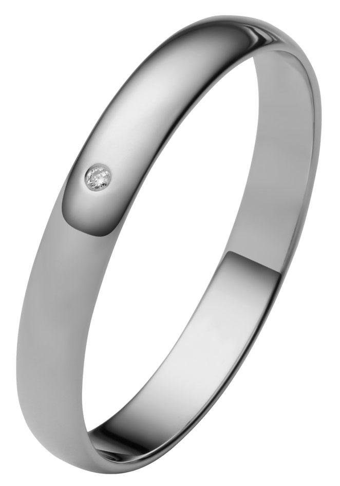 Firetti Trauring mit Gravur »Schmuck Geschenk, 3,0 mm breit«, Made in Germany, wahlweise mit oder ohne Brillant
