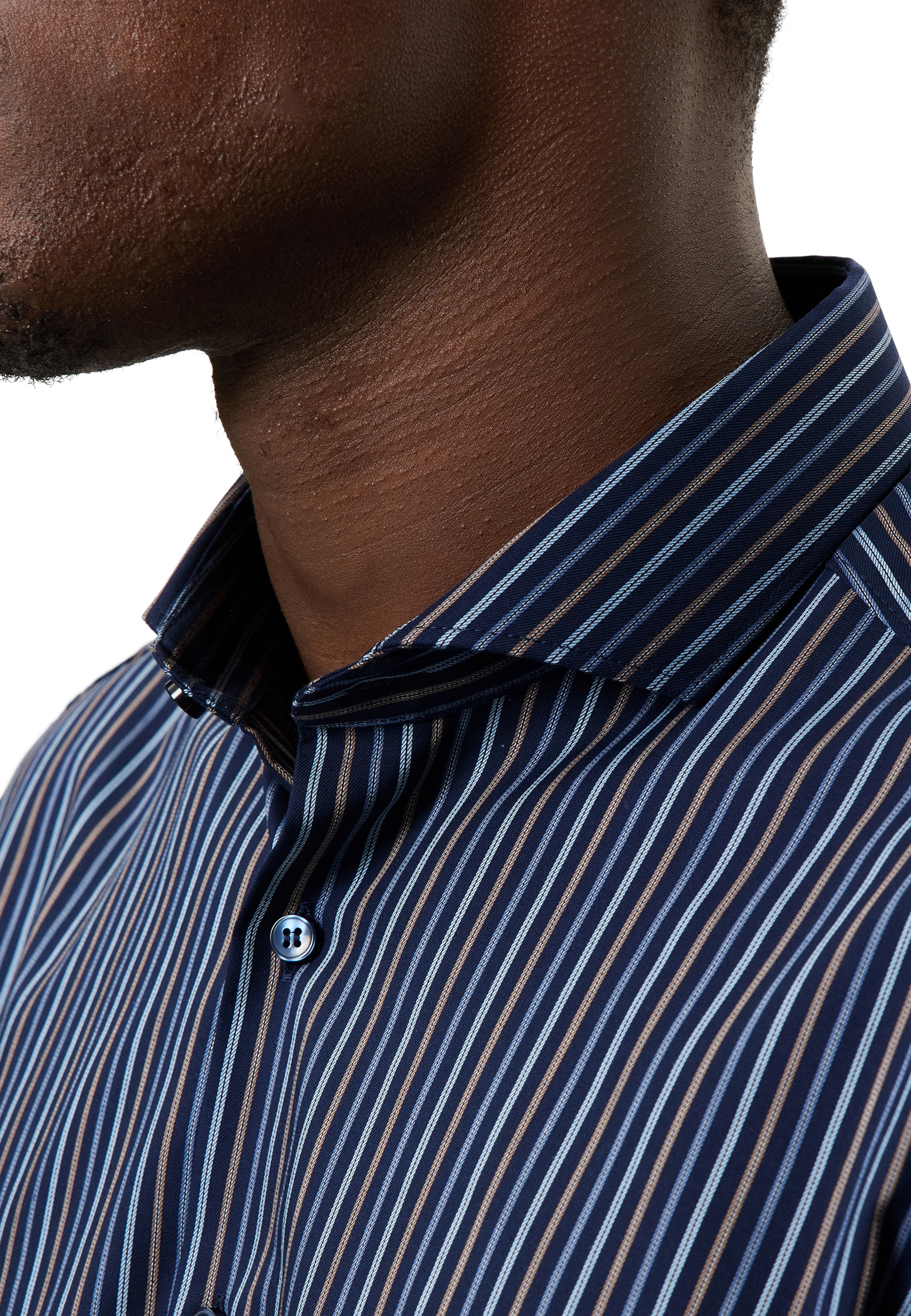 OLYMP Langarmhemd »Level Five« Businesshemd, body fit, Haifischkragen, gestreift