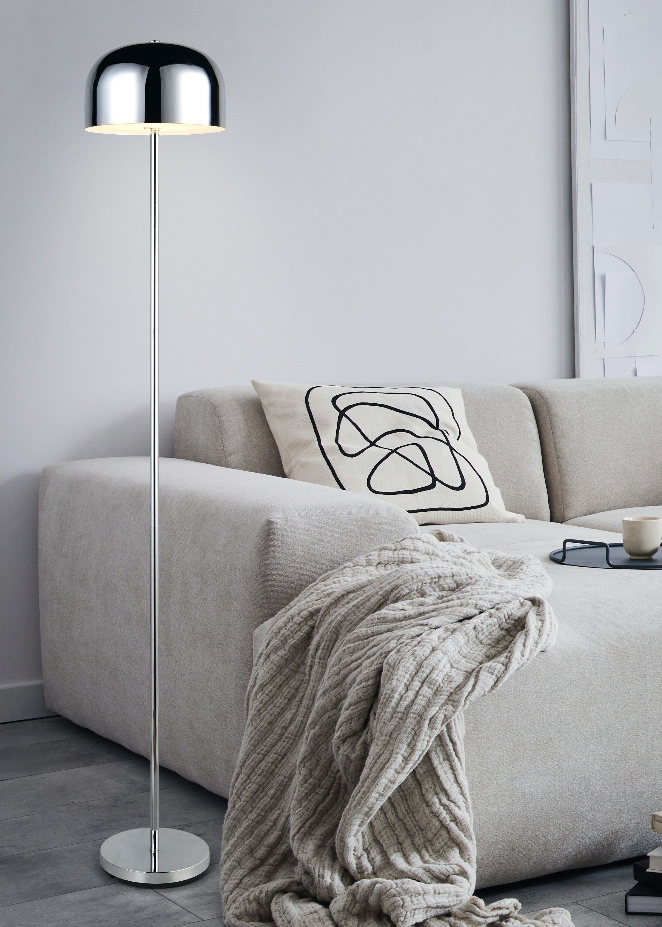 REALITY Leuchten LED Stehlampe »JEFF, Akku LED Stehleuchte mit USB, 2,5W 250 Lumen 3000K warmweiß« LED-Board 1 Stk. Warmweiß Akku LED Stehlampe mit Touchdimmer, USB-Anschluss Höhe max 147 cm