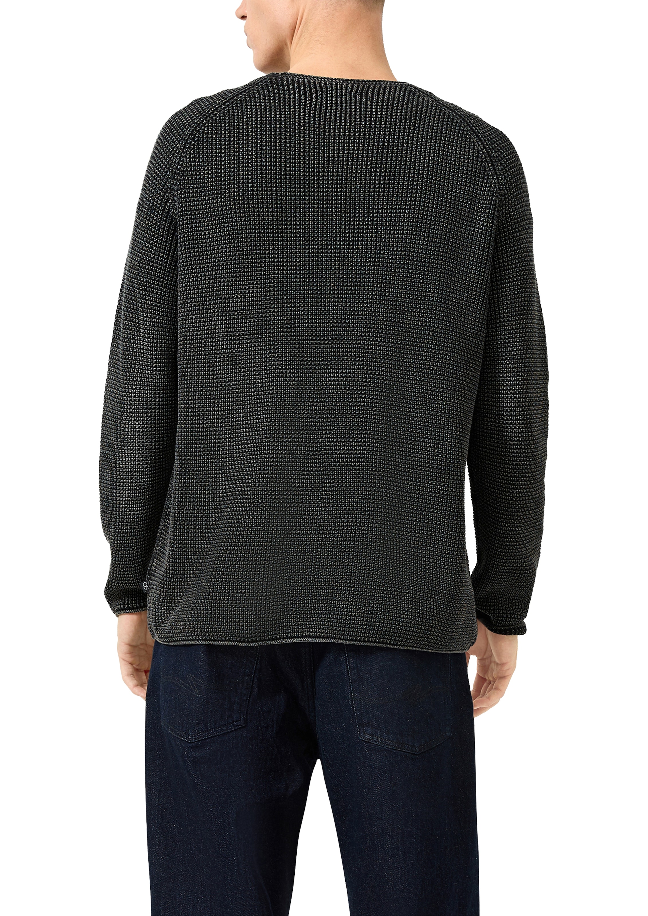 QS Strickpullover Winterpullover in Strick-Optik und Rundhals