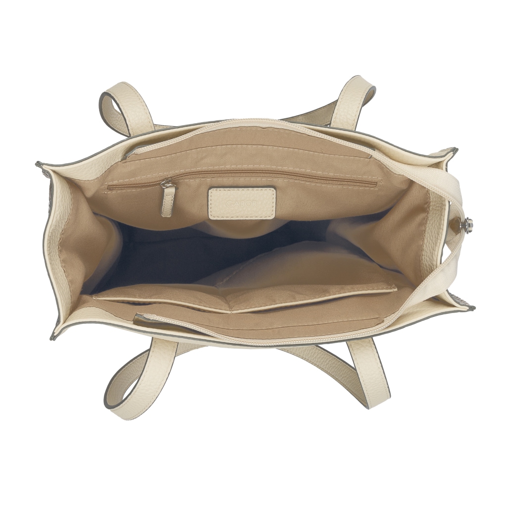 Gabor Shopper »Elfie Luxe« schwarz genarbtes Lederimitat und Leopardenoptik mit Pouch-Anhänger