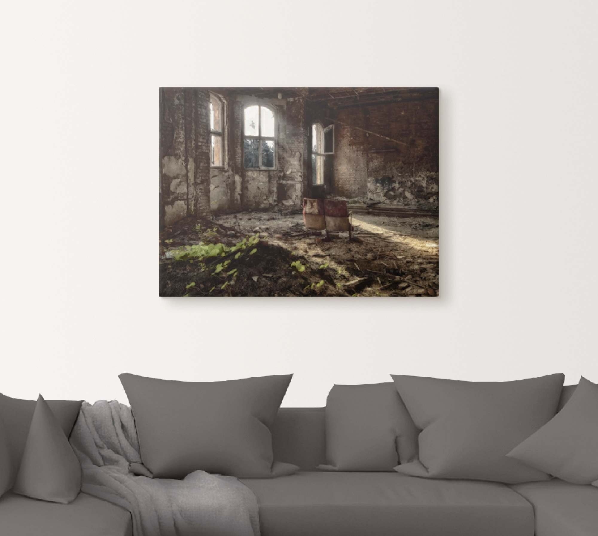 Artland Wandbild »Lost Place - für immer«, Gegenstandslos, (1 St.), als Leinwandbild, Poster in verschied. Größen