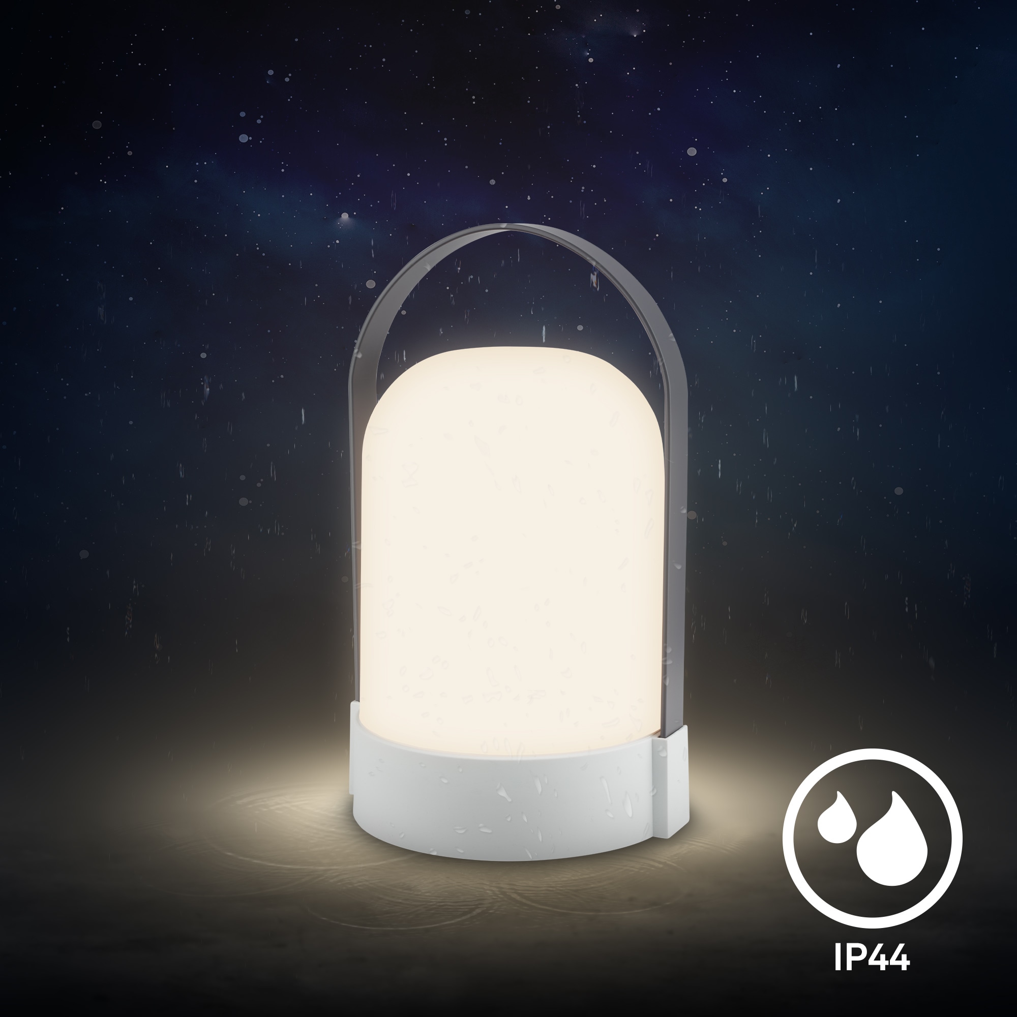 Briloner Leuchten LED Tischleuchte »ASA BIG« LED-Board 1 Stk. Warmweiß 14,5x13,5x24 cm, Indoor/Outdoor, Balkon, Terrasse, Wohnzimmer