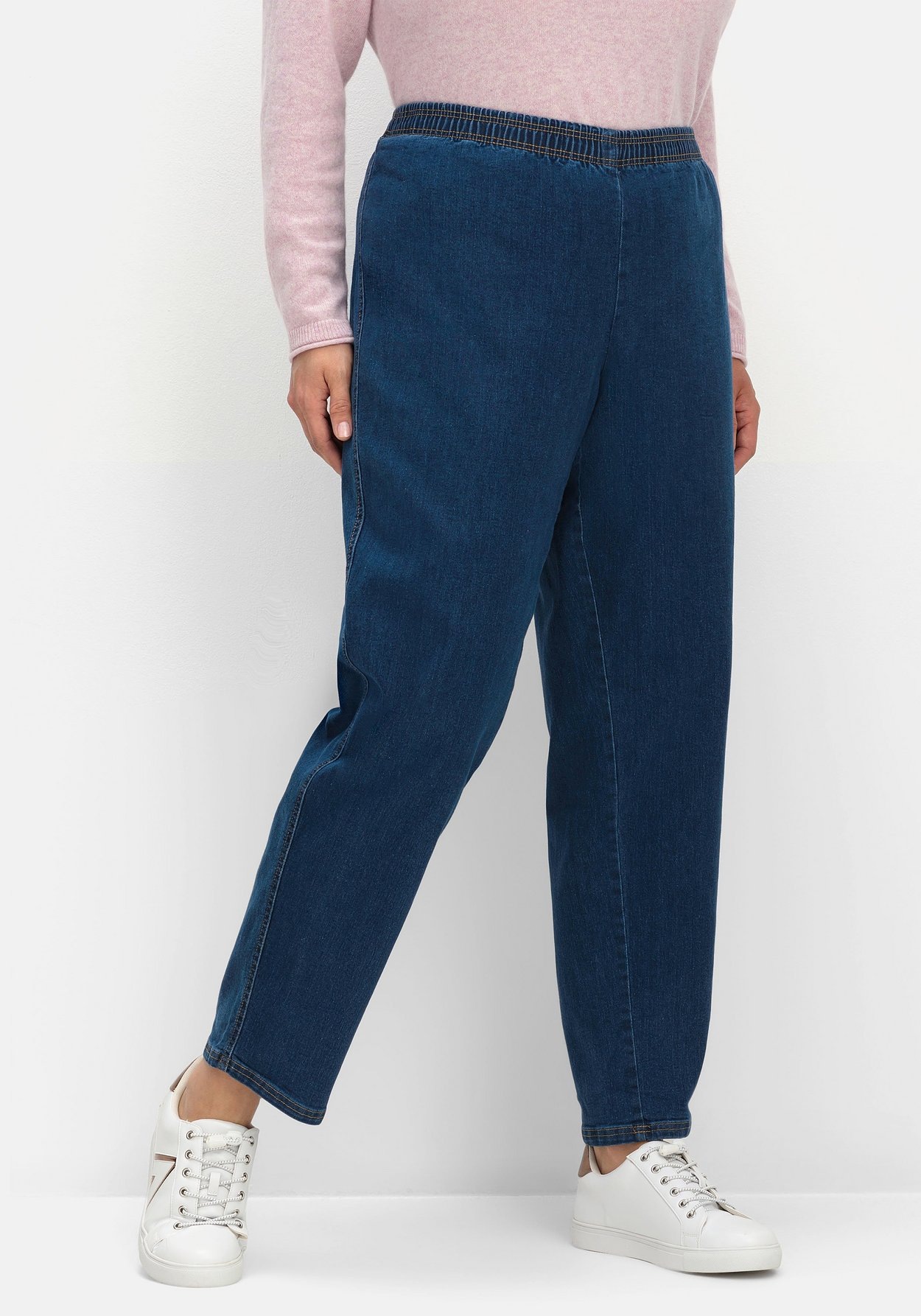 Sheego Stretch-Jeans »Jeans in Karottenform, mit Stretchbund«