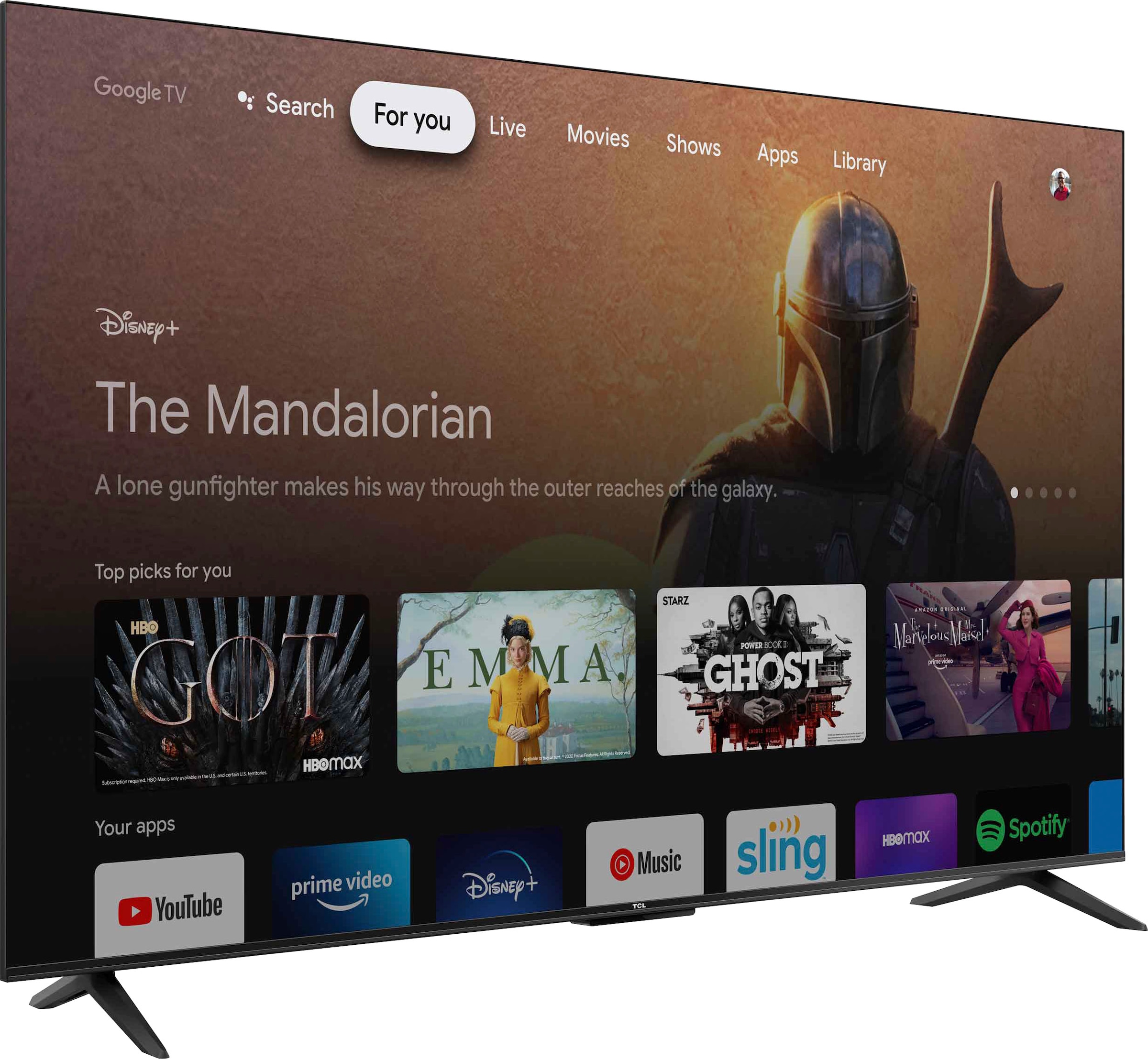 TCL LED-Fernseher »65P631X1«, 4K Ultra HD, Android TV-Google TV-Smart-TV, HDR10, 60Hz Motion Clarity, Metallgehäuse