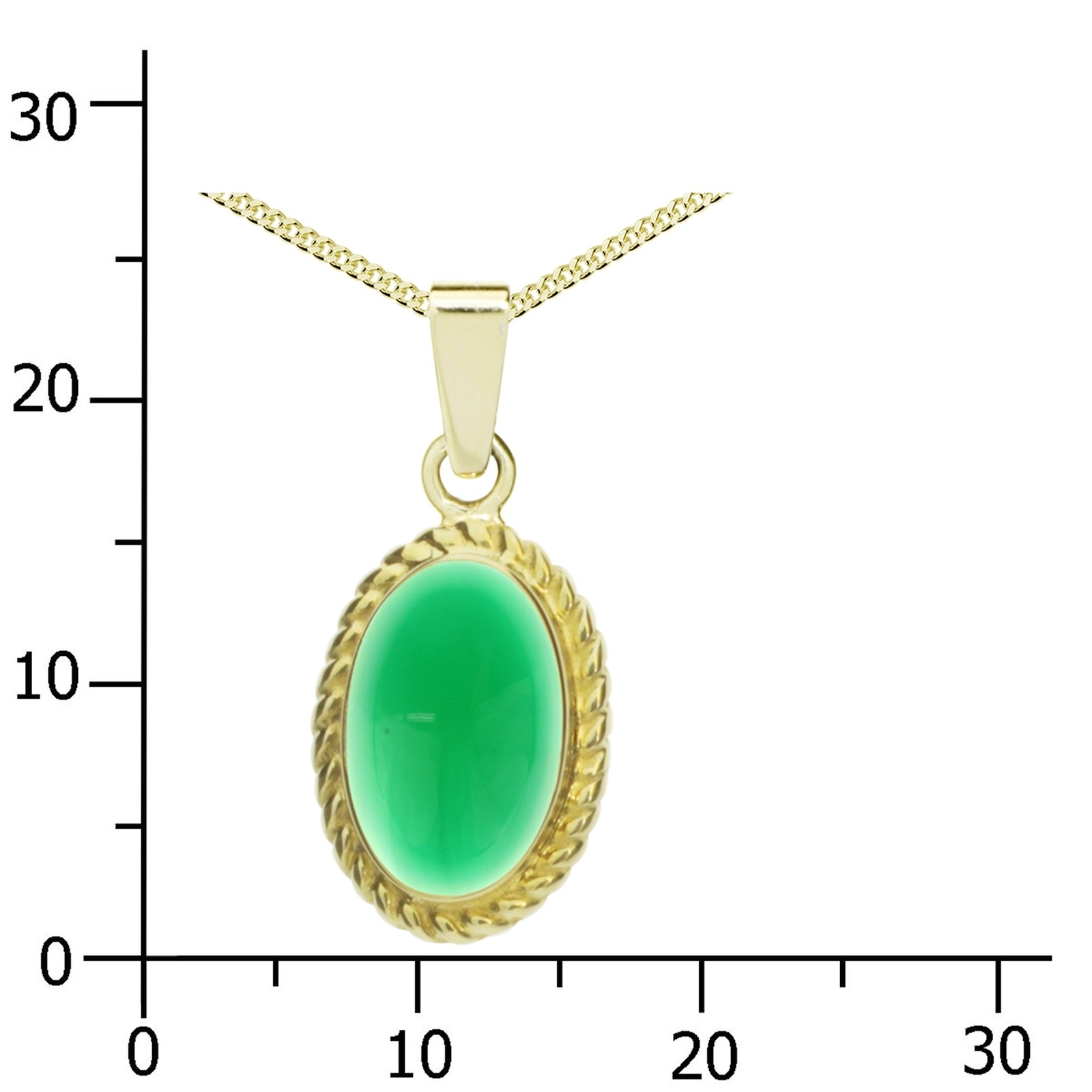 OSTSEE-SCHMUCK Kette und Anhänger Set »- Julie - Gold 333/000 - Grünachat«