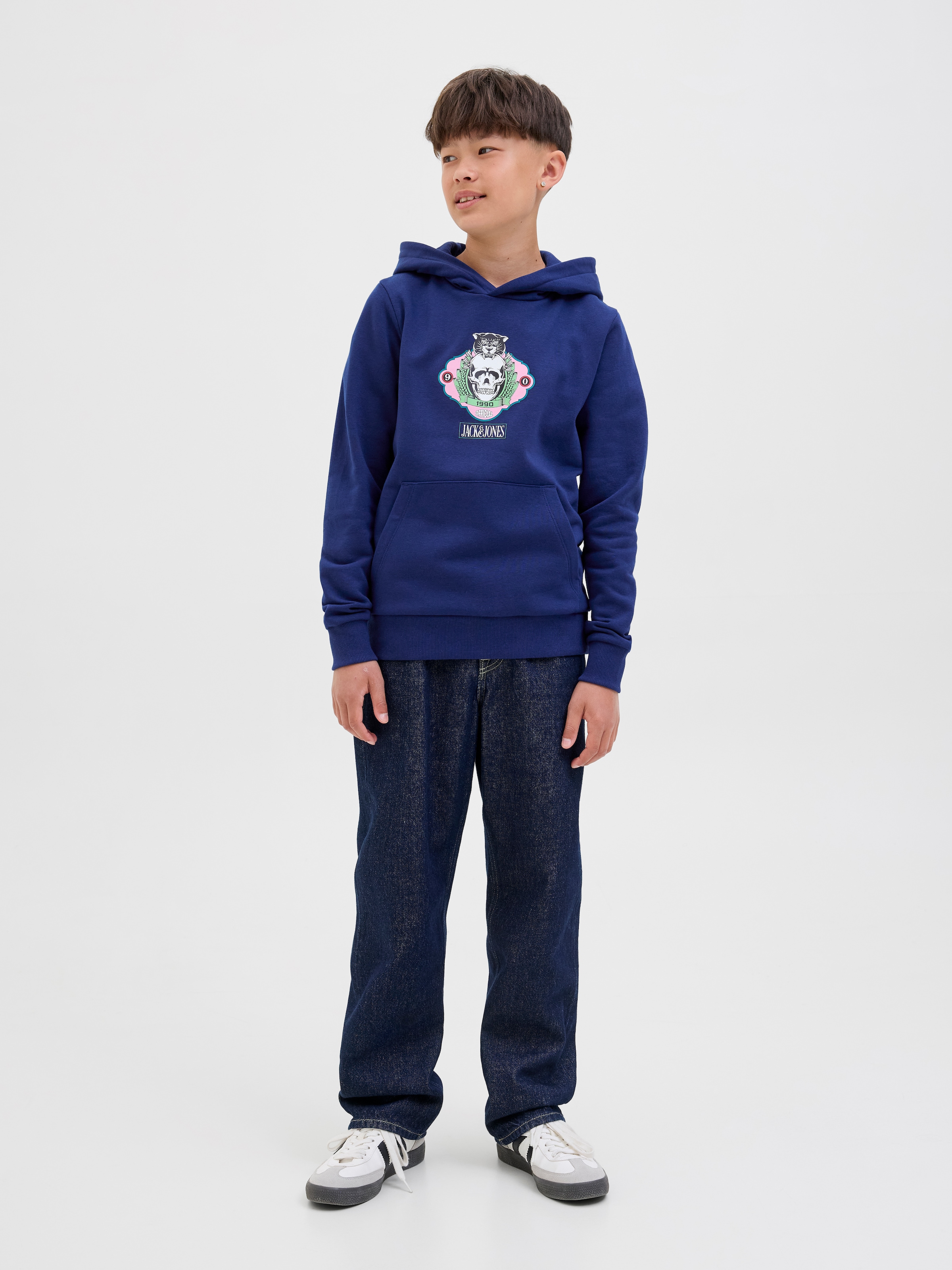 Jack & Jones Junior Kapuzensweatshirt »JORSKULL NATURE SWEAT HOOD SN JNR«

