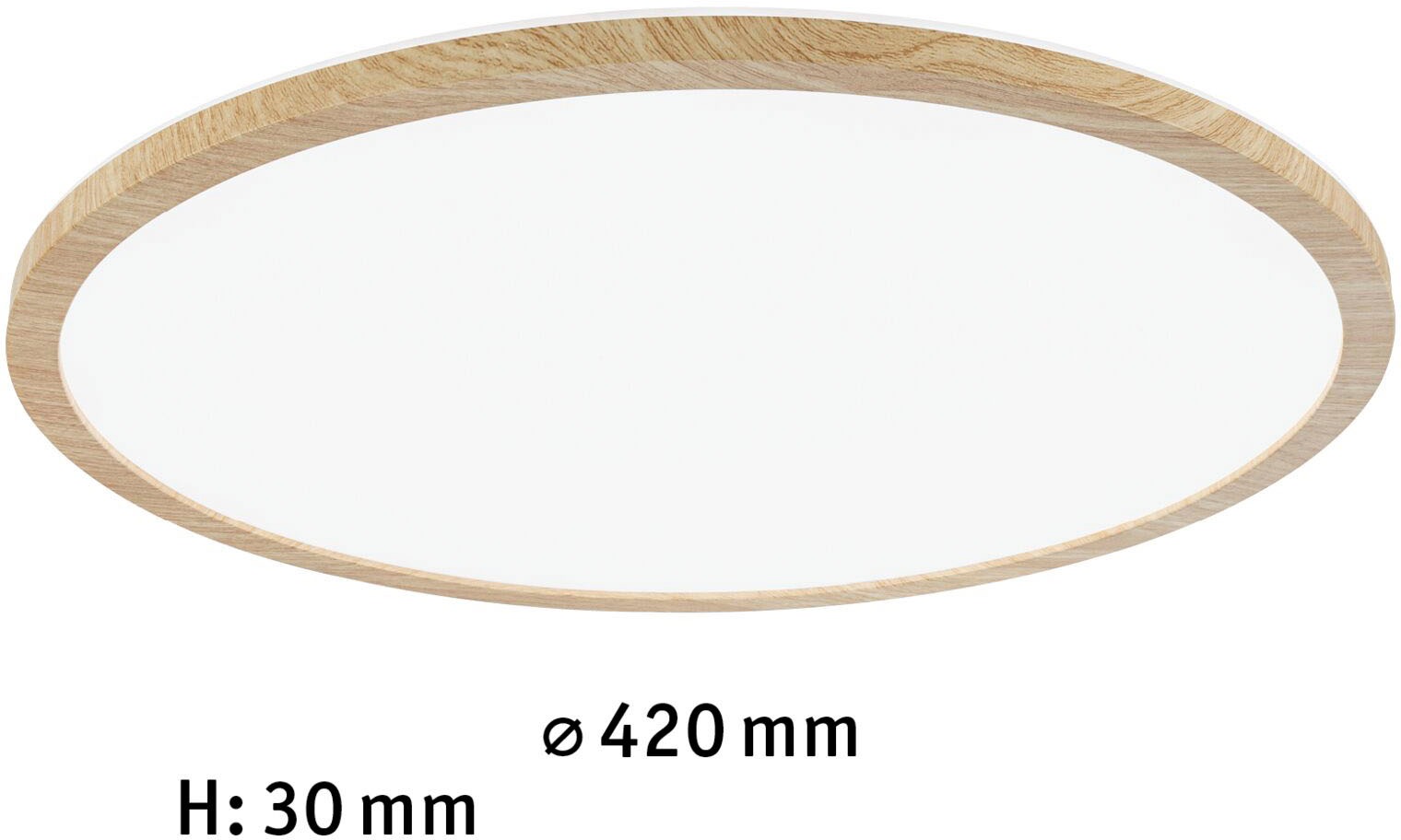 Paulmann LED Panel »Atria Shine 22W 4000K 420mm Eiche Kunststoff IP44«, 1 flammig, Hintergrundbeleuchtung