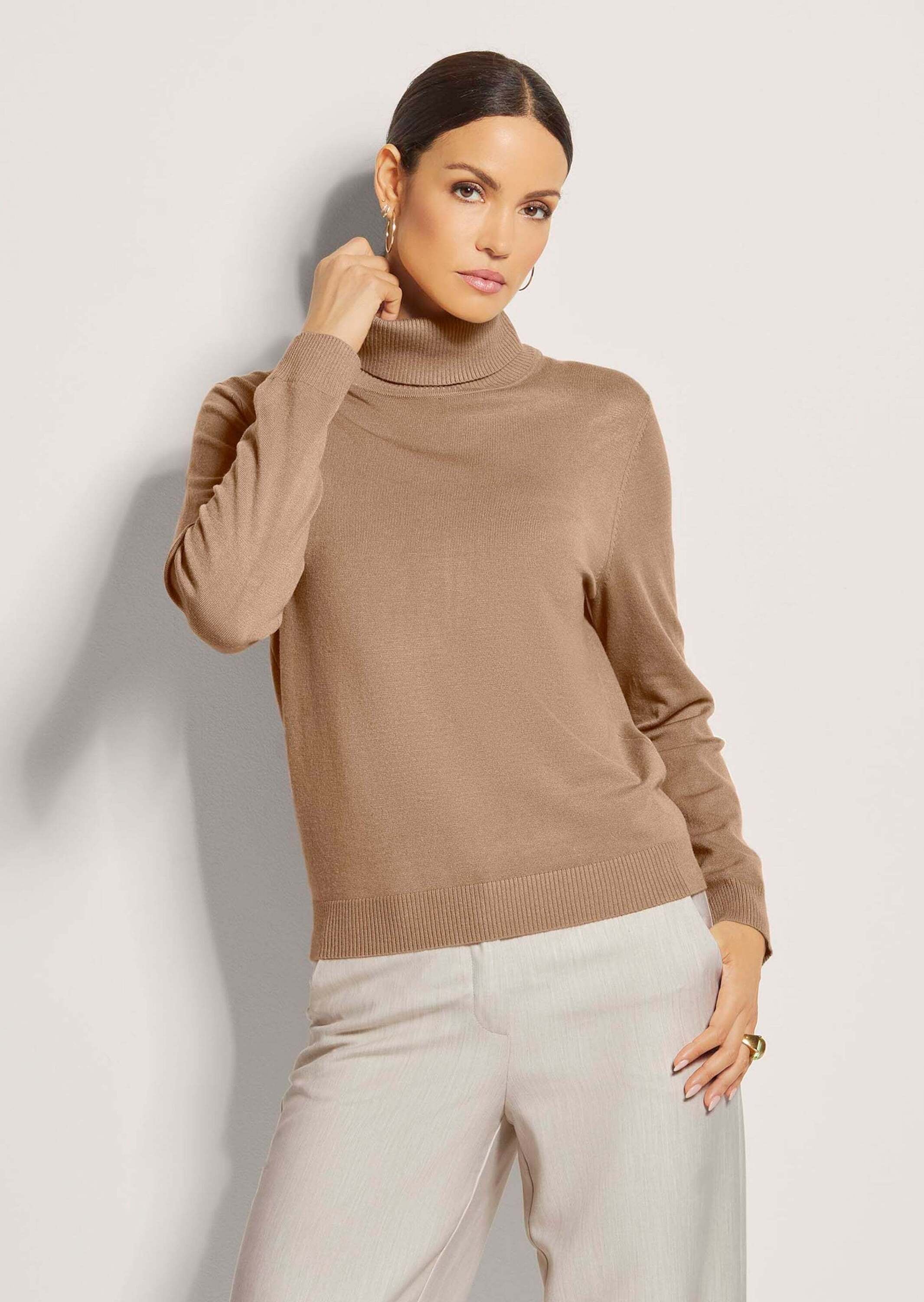 MADELEINE Longpullover »Strickpullover Schmaler Feinstrickpullover«