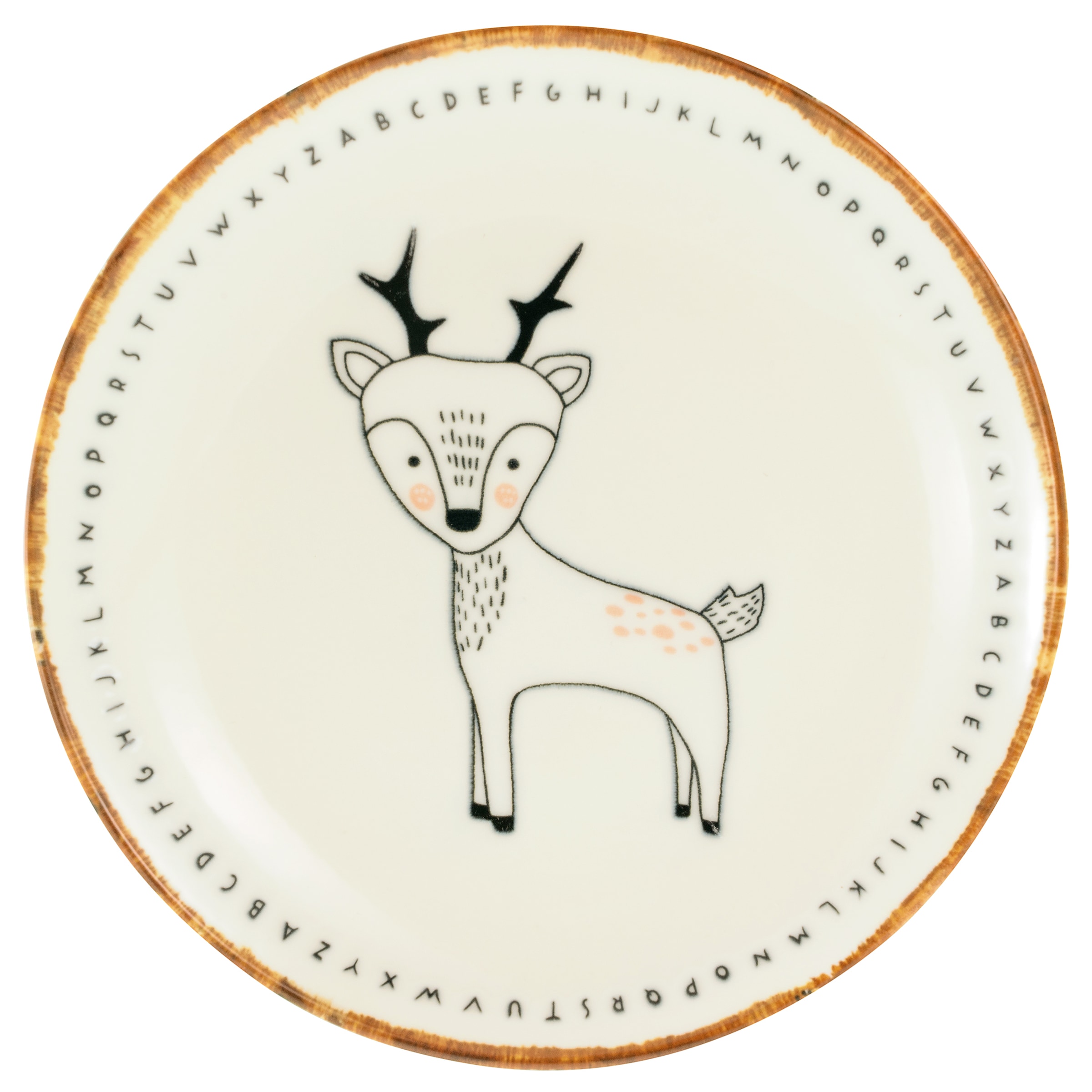 CreaTable Teller-Set »Freunde des Waldes, Teller 21 cm, 4-tlg.« Teller Set, Tierabbildungen, Nordische Ästhetik