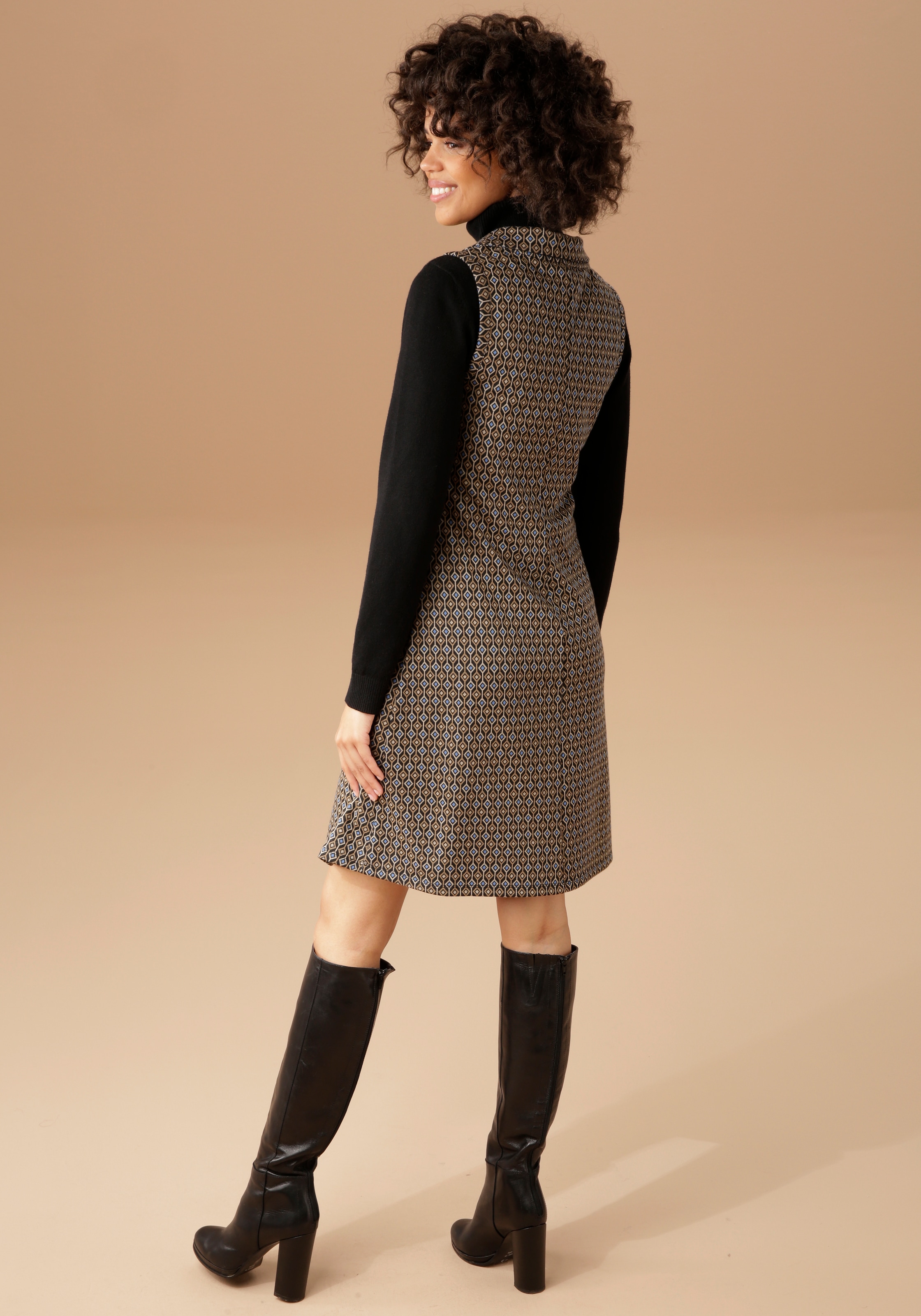 bei im CASUAL Retro-Muster Aniston kaufen angesagtem OTTO online Jerseykleid,