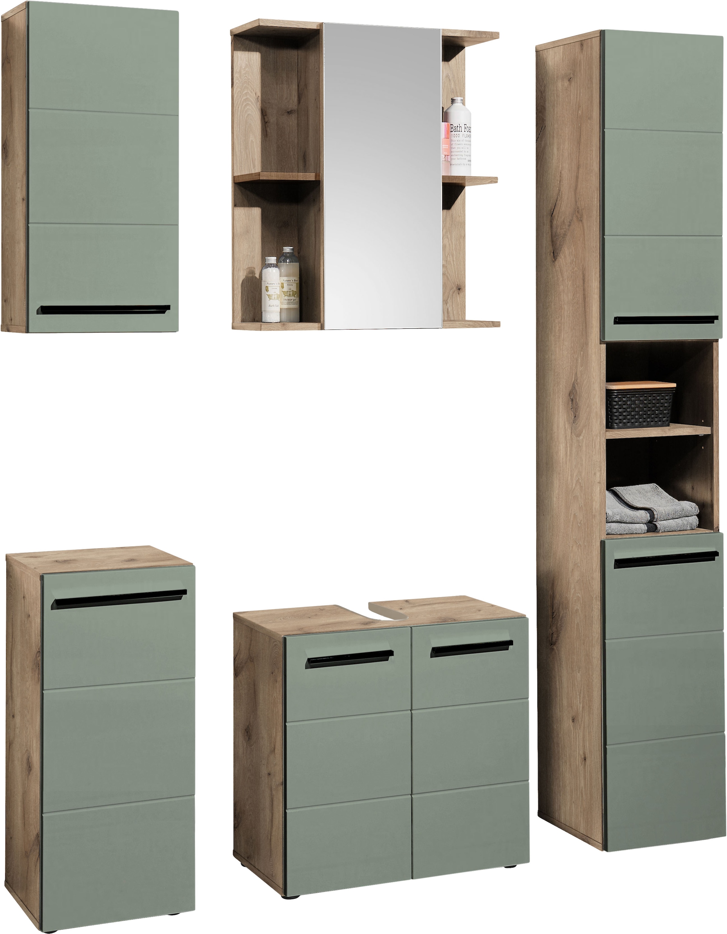 BASIC by Balculina Midischrank »Vista BxHxT 34x72x31 cm« 1 Stk. tlg. Breite 34cm, Kunststoffgriffe, Made in Europa