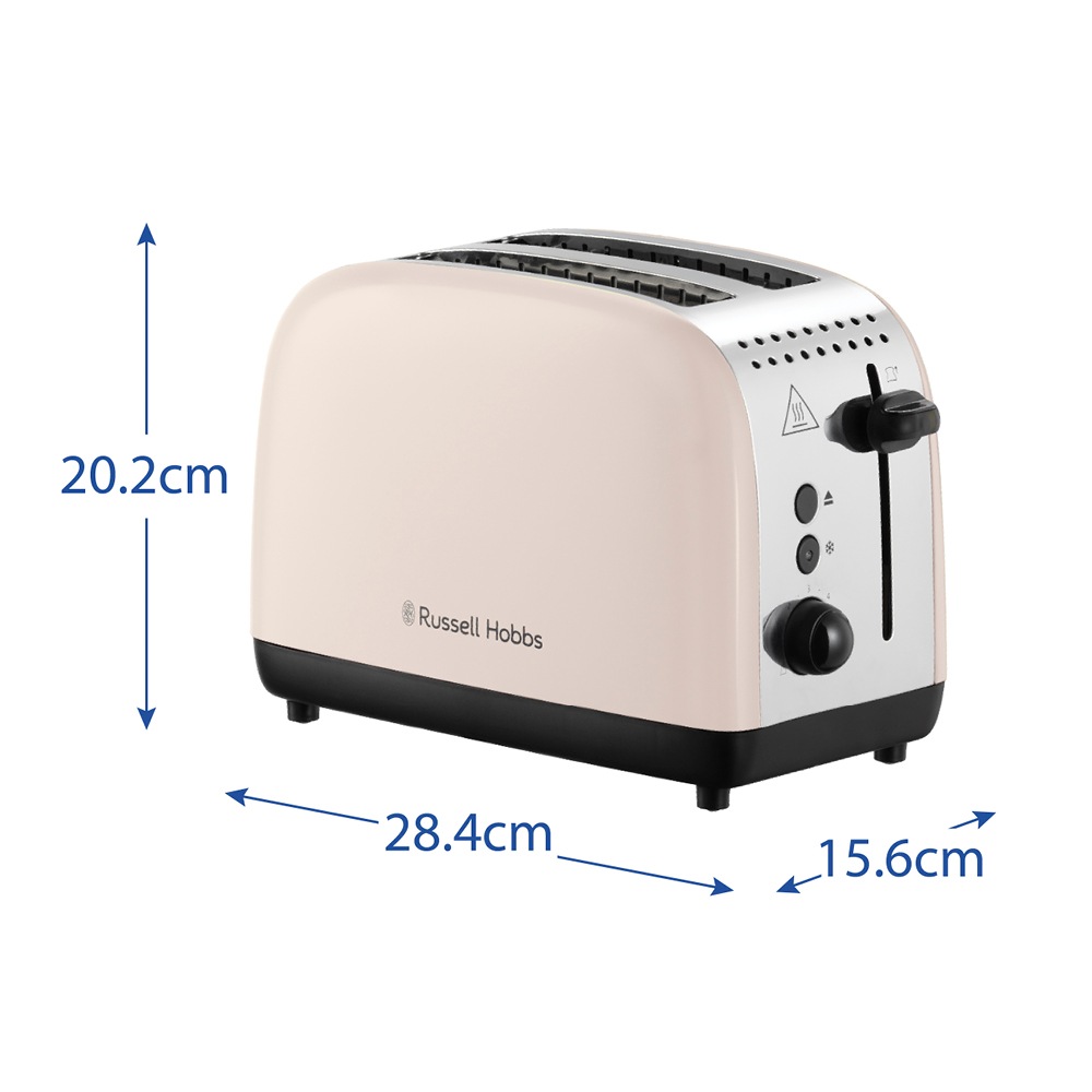 RUSSELL HOBBS Toaster »Colours Plus+ Jasmine 26930-56« 1100 W 2 extra breite Toastschlitze, Brötchenaufsatz, 6 Bräunungsstufen