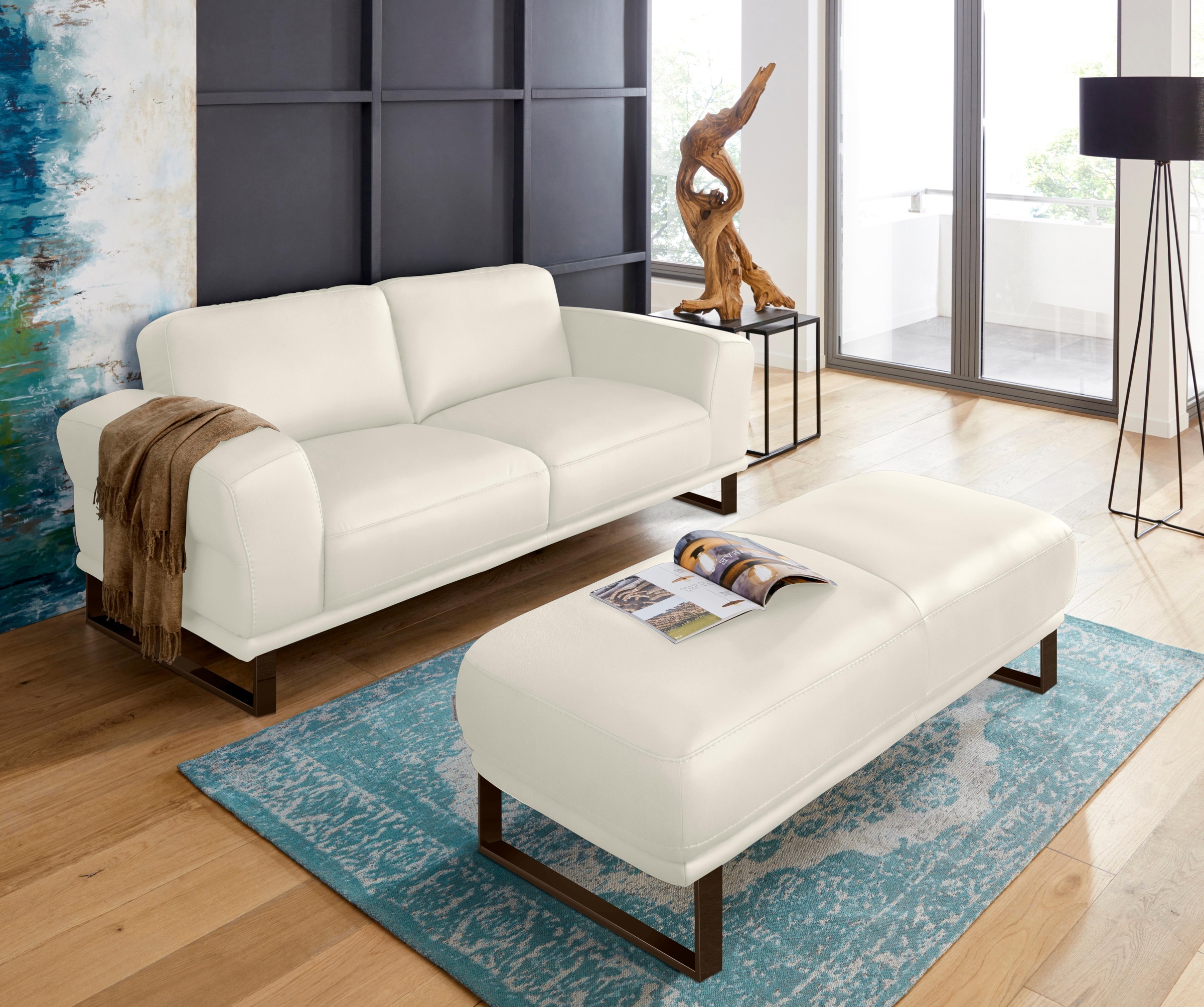 W.SCHILLIG 2-Sitzer »montanaa« mit Metallkufen in Bronze pulverbeschichtet, Breite 192 cm