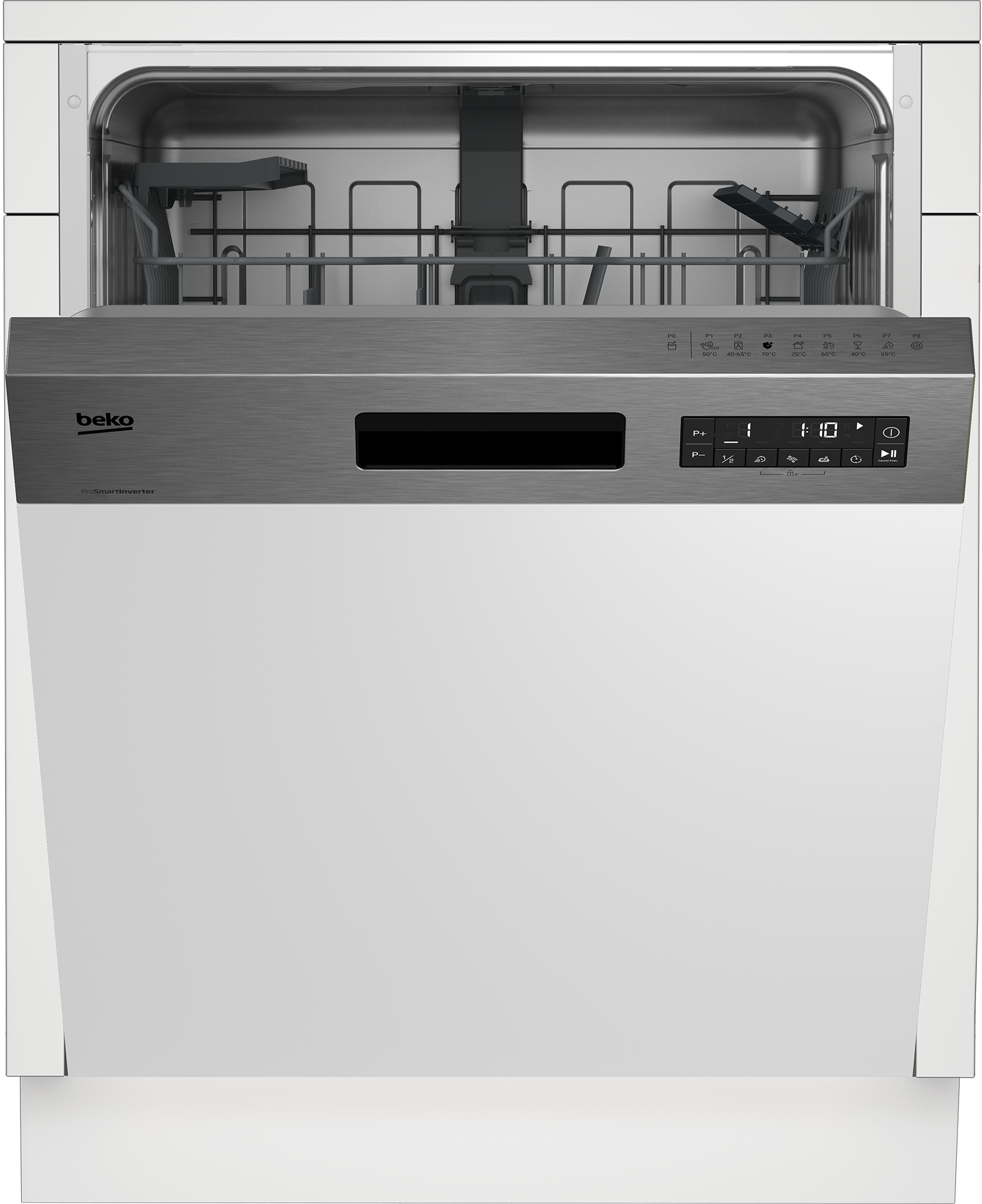 BEKO teilintegrierbarer Geschirrspüler »DSN16440X«, 14 Maßgedecke, ProSmart Inverter Motor
