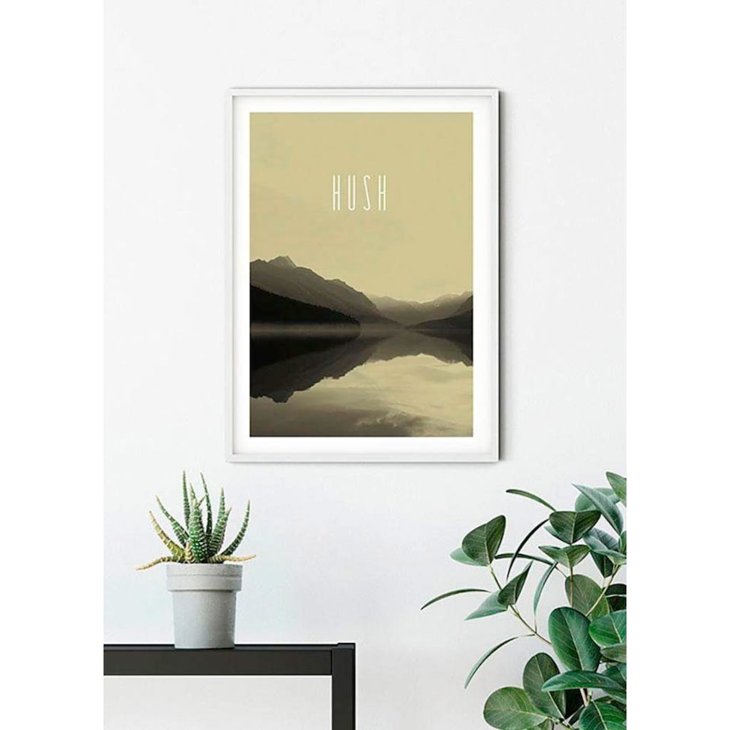 Komar Poster »Word Lake Hush Sand«, Natur, Höhe: 70cm