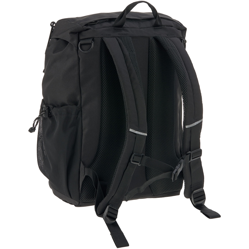 LÄSSIG Wickelrucksack »Green Label, Outdoor, Black«, Reflektoren