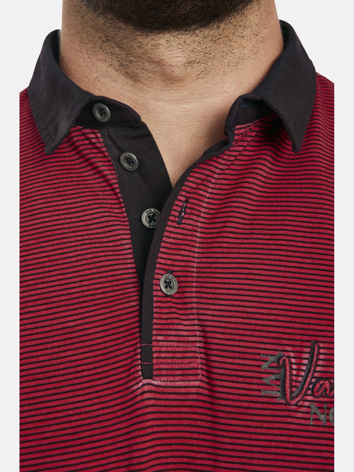 Jan Vanderstorm Poloshirt »Poloshirt EWERTH«, (1 tlg.), mit kontrastfarbenen Kragen