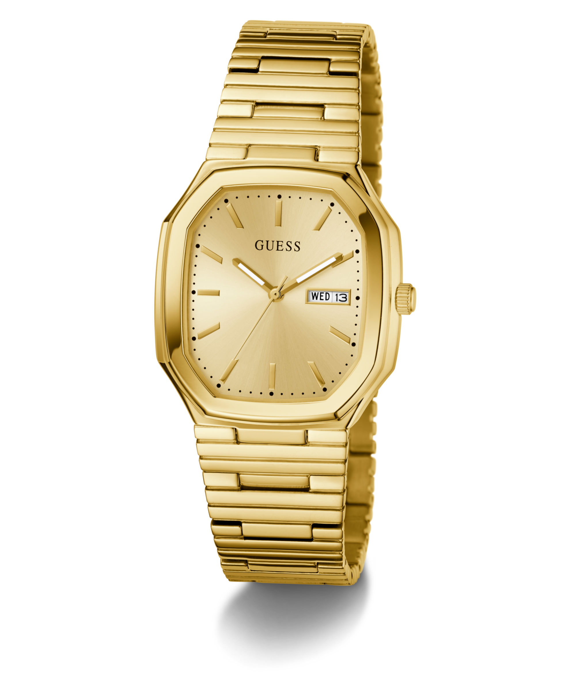 Guess Quarzuhr »OLIVER« Armbanduhr, Herrenuhr, Edelstahlarmband, Datum