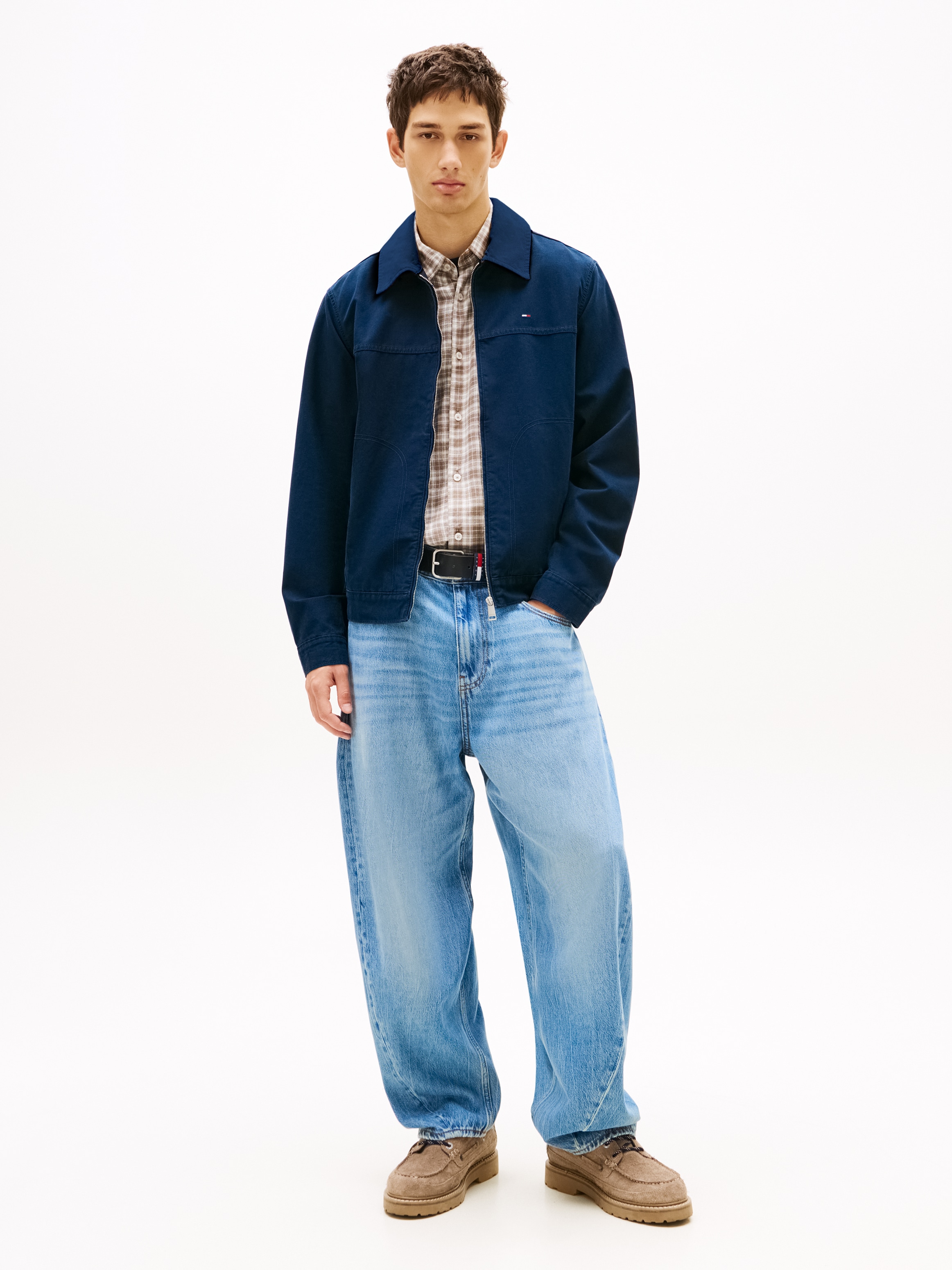 Tommy Jeans Blouson »TJM REGULAR COTTON RANCH« ohne Kapuze Regular fit mit Umlegekragen