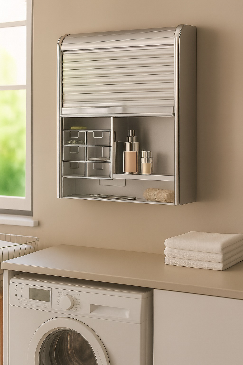 Bischof Medizinschrank »Salus« in grau, Größe B/H/T: 42 cm x 48 cm x 10 cm