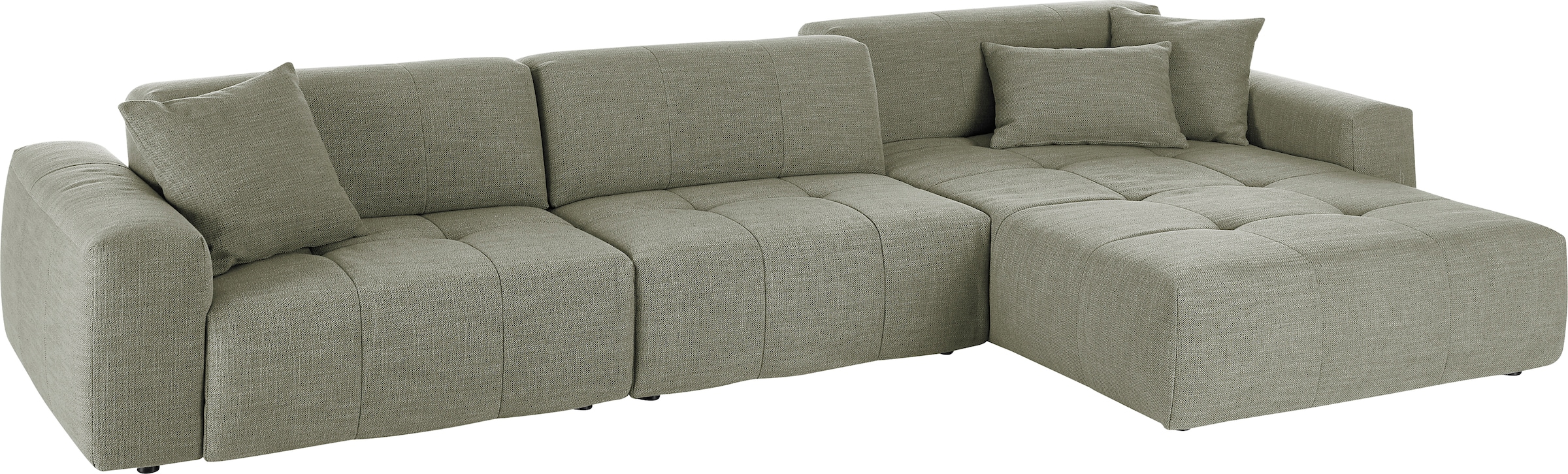 3C Candy Ecksofa »Yoshy mit Komfortfunktionen, modern und bequem, L-Form«, Zwei verschiedene Sitztiefen durch verstellbare Rückenlehne
