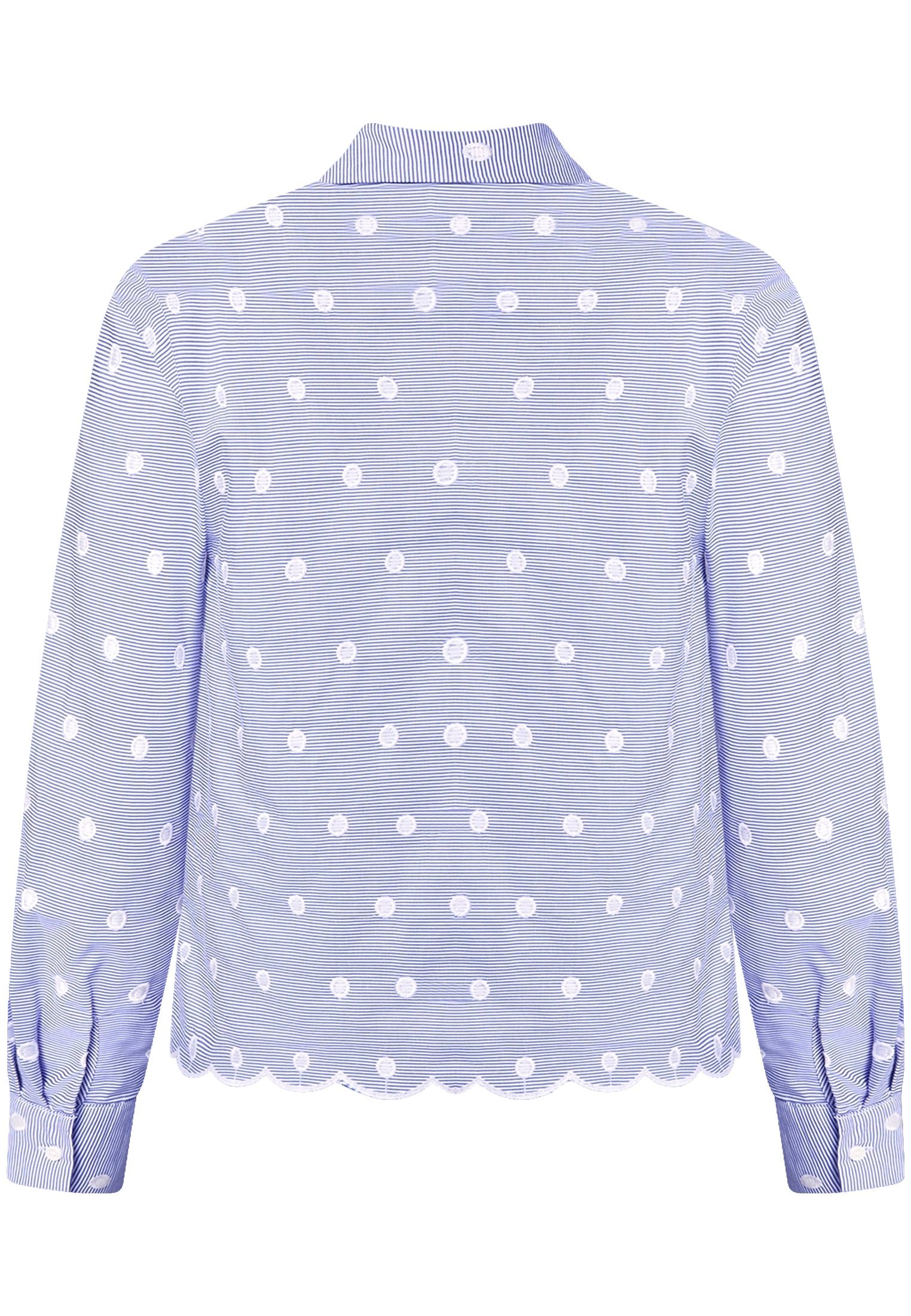 Zero Klassische Bluse »Bluse mit Streifen und Stickerei«