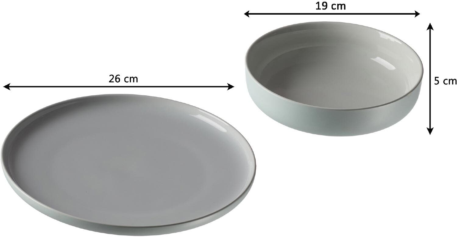 Ritzenhoff & Breker Geschirr-Set »Tafelservice Jasper 16er Set mint-taupe« Spülmaschinengeeignet