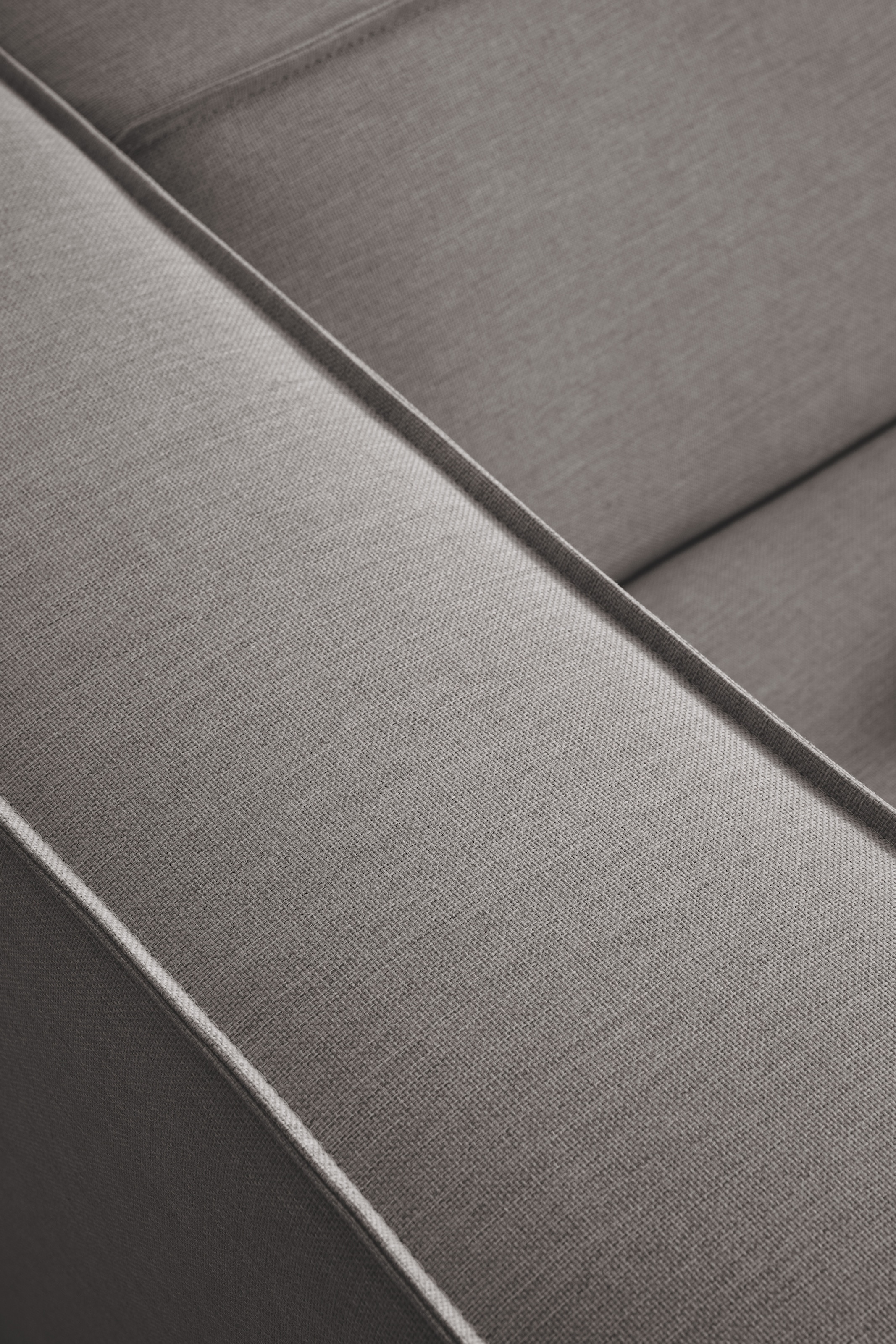 LeGer Home by Lena Gercke Ecksofa »PIARA mit Kedernaht in Cord oder Leinenoptik, moderne Couch in L-Form«, wahlweise Ottomane rechts/links, schwarze Füße, bequemer Sitzkomfort