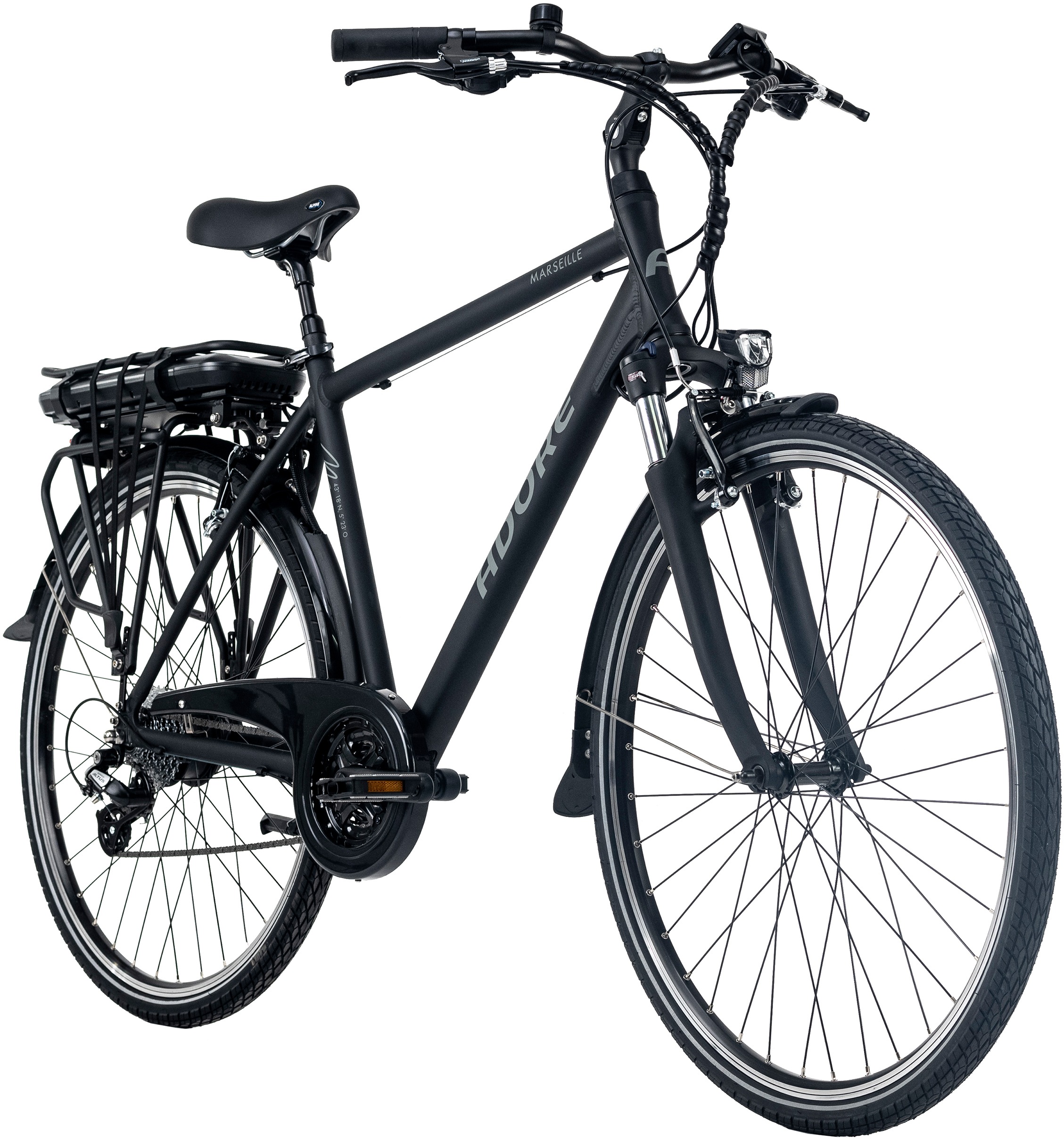 Adore E-Bike »Marseille«, 24 Gang, Shimano, Altus, Heckmotor 250 W, Pedelec, Elektrofahrrad für Herren