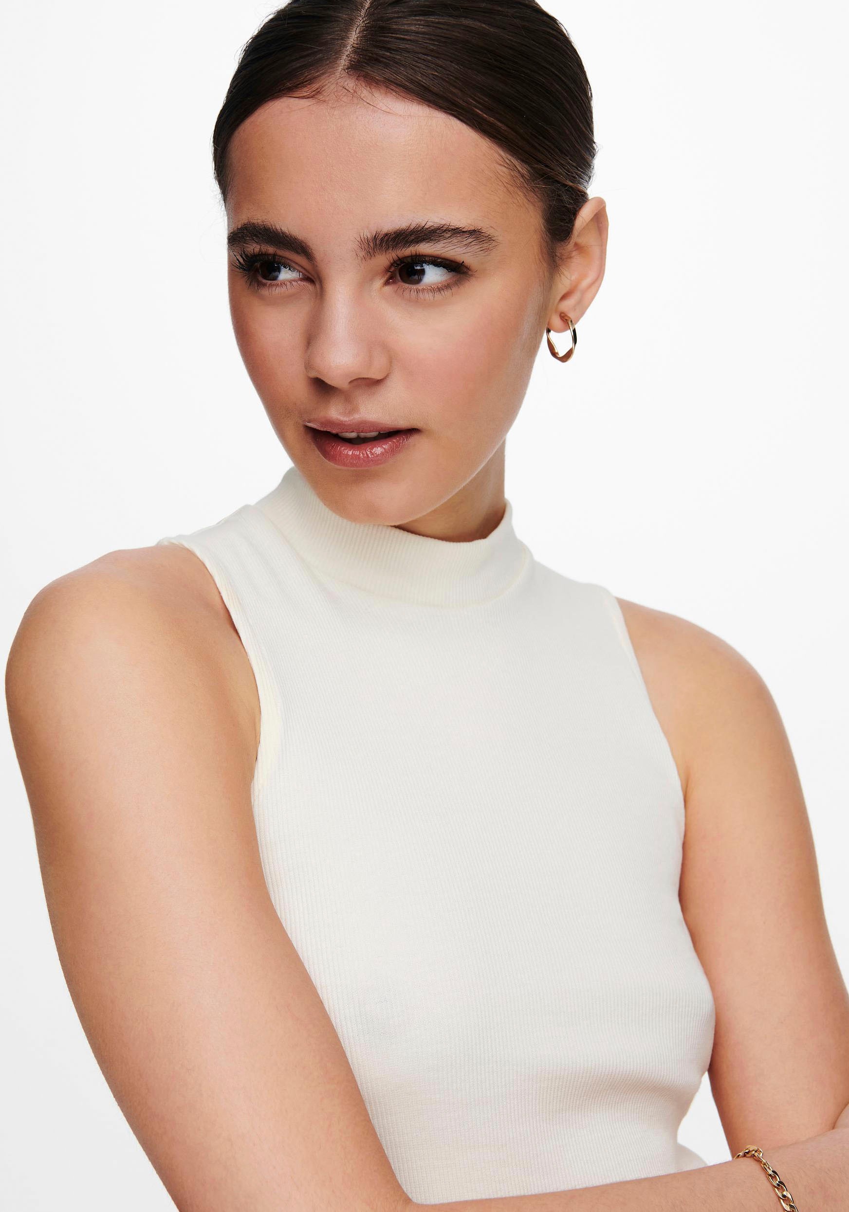 Only Shirttop »ONLNESSA S/L HIGHNECK RIB TOP 2-PACK«, (2er-Pack)