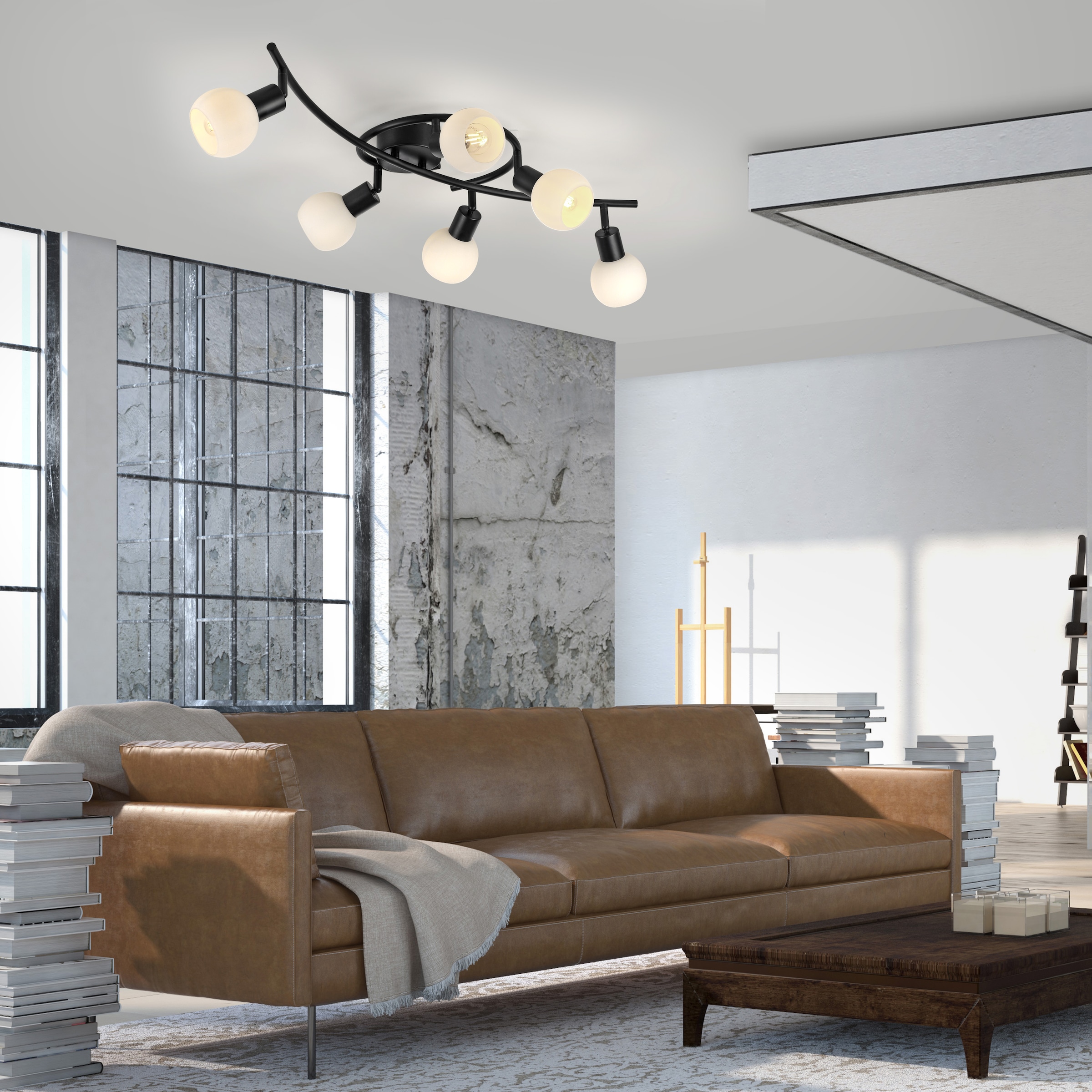 JUST LIGHT Deckenleuchte »LOKI«, 6 flammig, Leuchtmittel LED-Board | LED fest integriert, LED