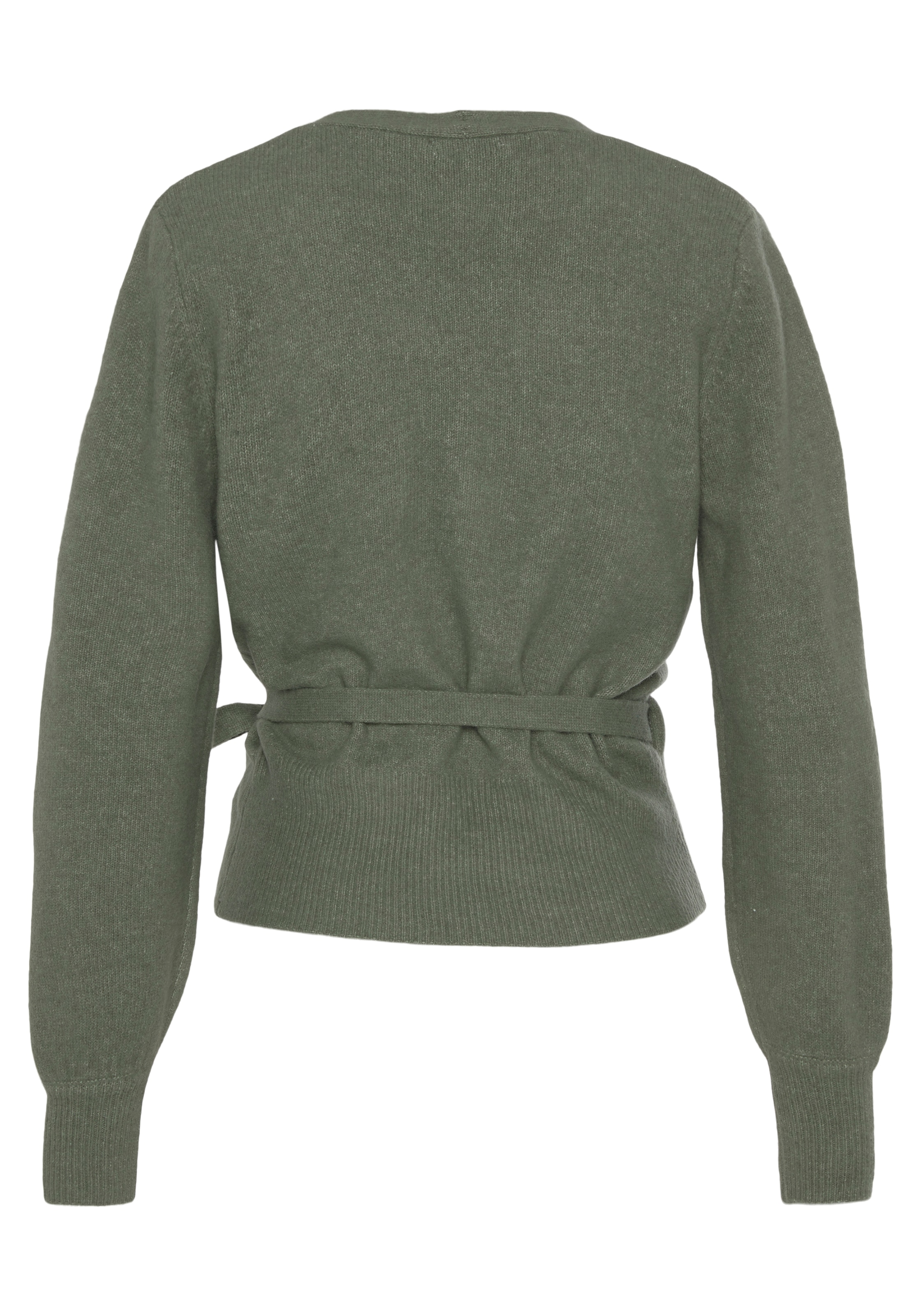 LASCANA Wickelstrickjacke, mit breitem Rippbündchen, Loungewear