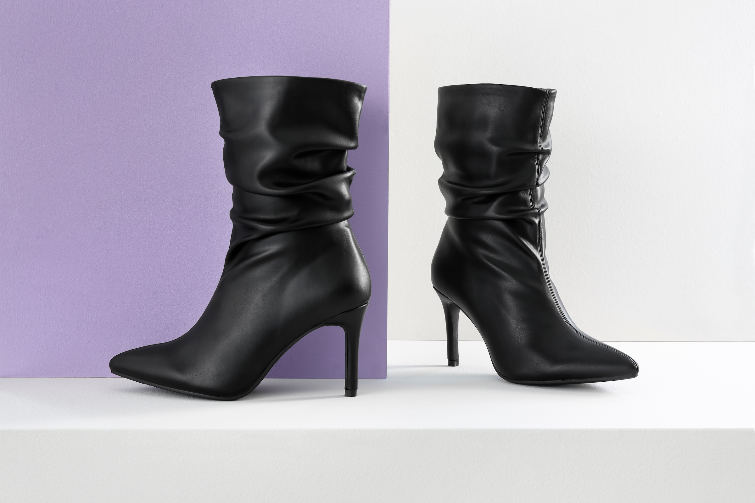 Aniston SHOES Stiefelette  mit Raffungen am slouchy Schaft - NEUE KOLLEKTION