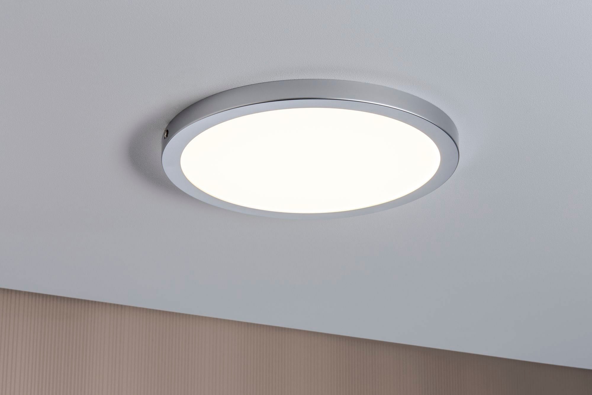 Paulmann LED Panel »Atria rund 300mm 16W 2.700K Chrom matt«, 1 flammig, Atria rund 300mm 16W 2.700K Chrom matt