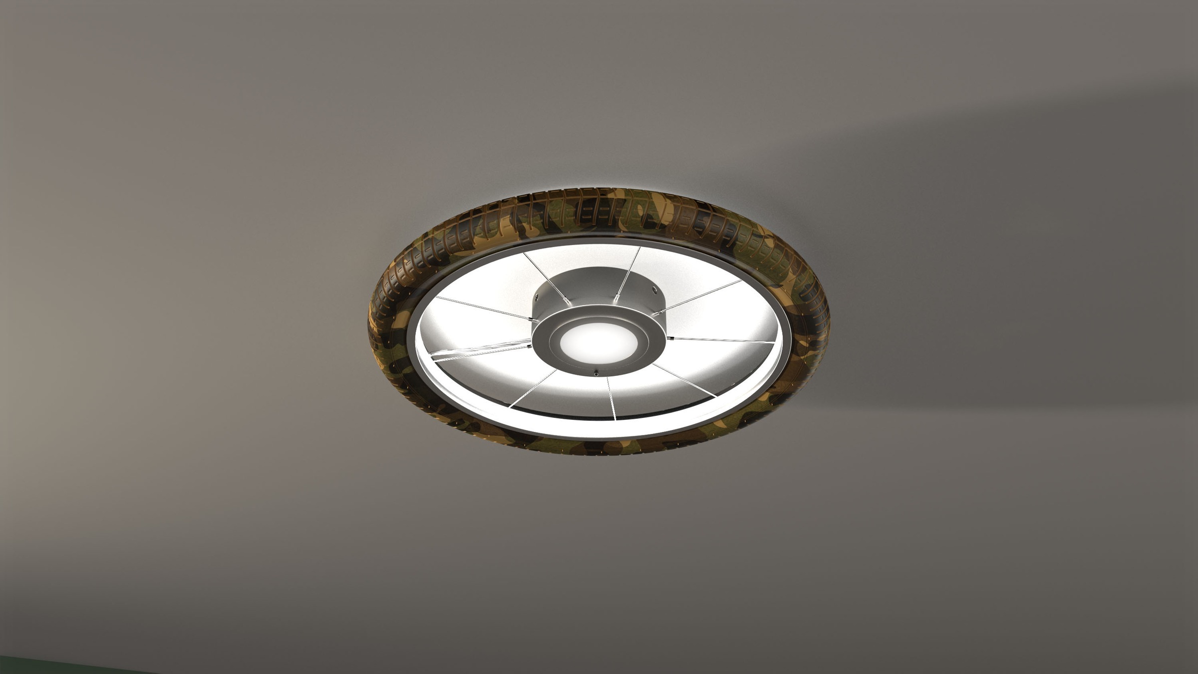 my home Deckenleuchte »Bela«, Leuchtmittel LED-Modul | LED wechselbar, RGB Funkfernbedienung, Reifenleuchte, Wheel