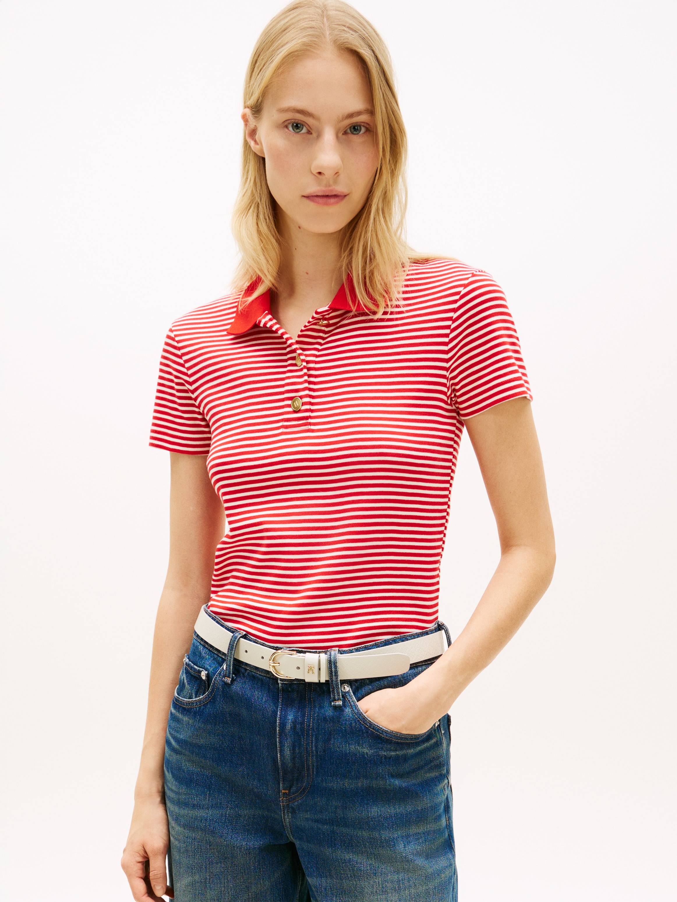 Tommy Hilfiger Poloshirt »GOLD BUTTON SLIM SS POLO«